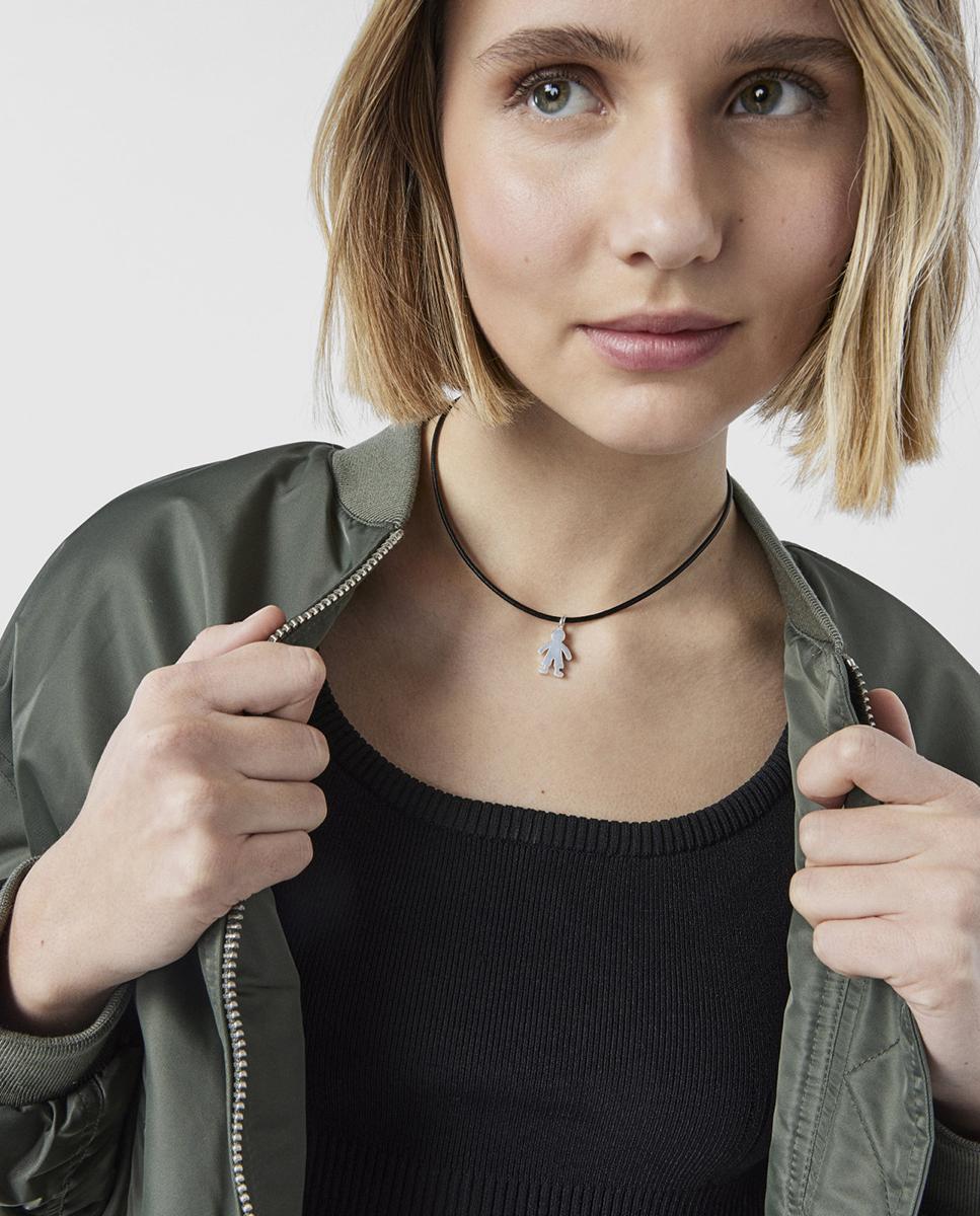 Colar Choker de Couro em Preto Preto-6