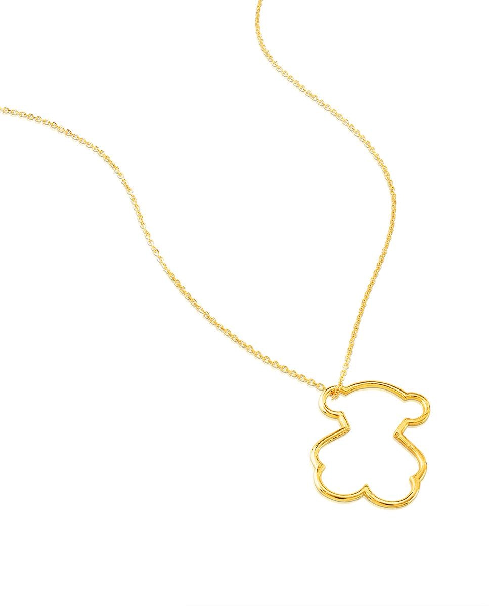 Colar Silhueta em Ouro Amarelo Dourado-2