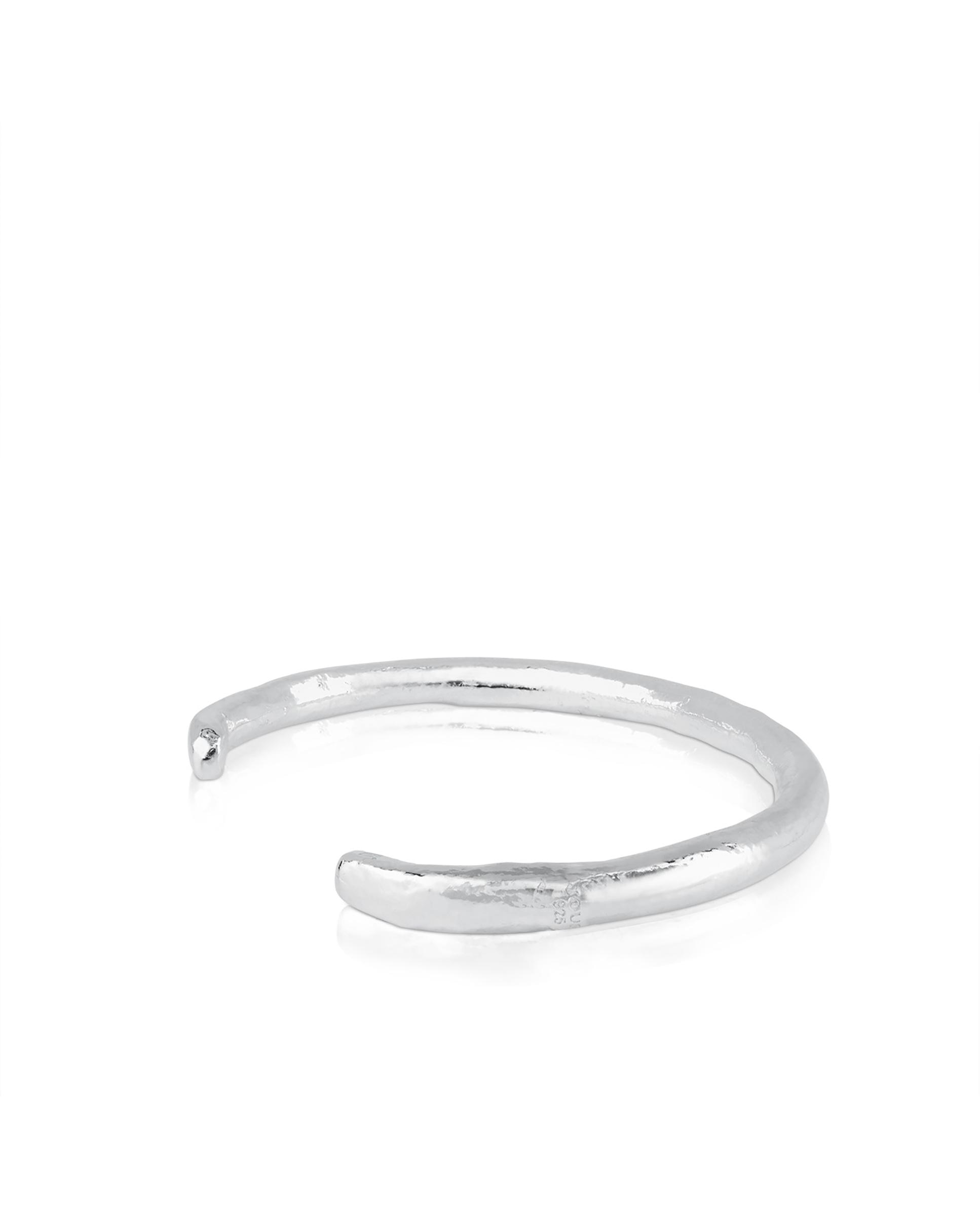 Pulseira Rígida Duna Tube em Prata Prateado-1
