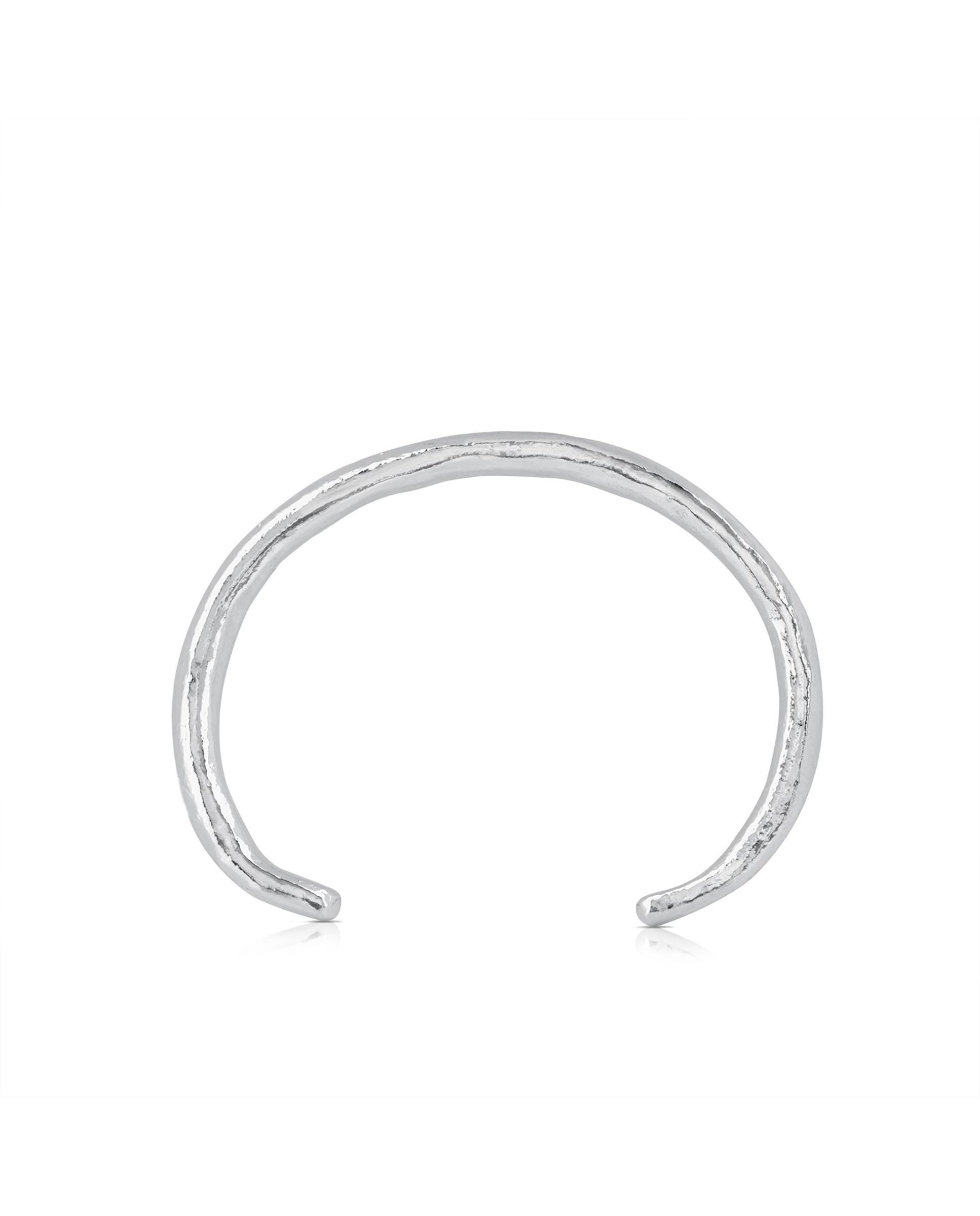 Pulseira Rígida Duna Tube em Prata Prateado-2