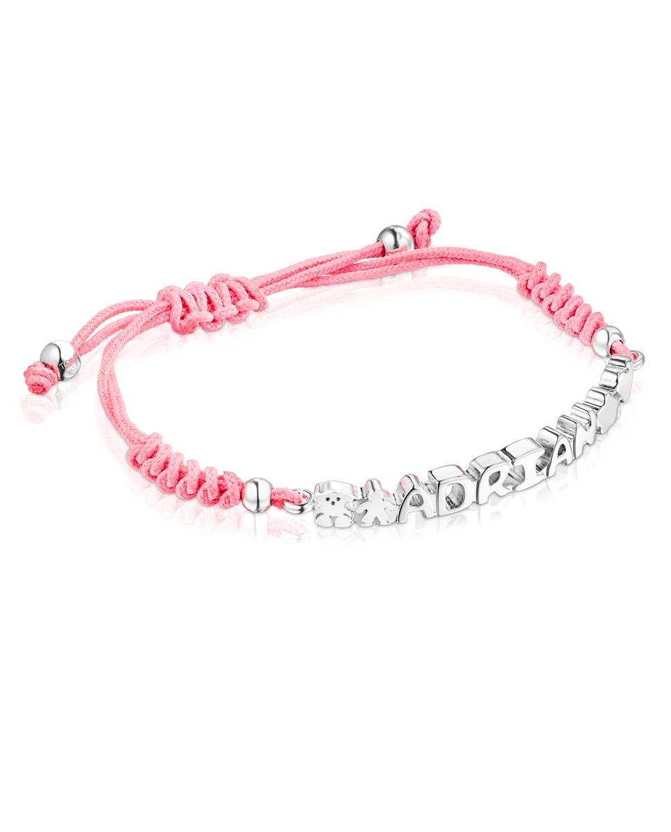Pulseira de Cordão Tous By You com Prata de Primeira Lei Rosa-1