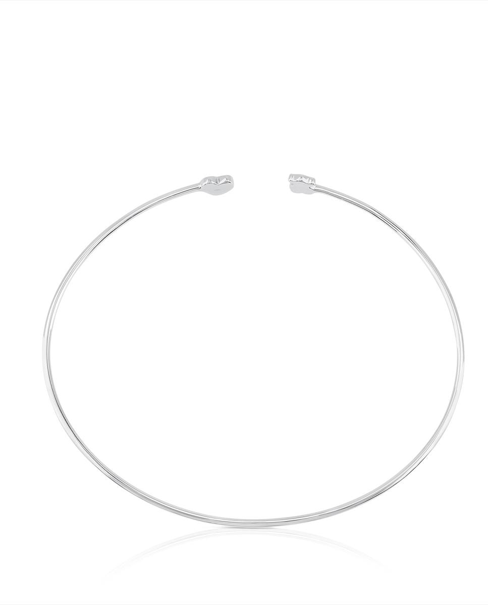 Pulseira de Corrente Puppies em Ouro Branco e Diamantes Branco-3