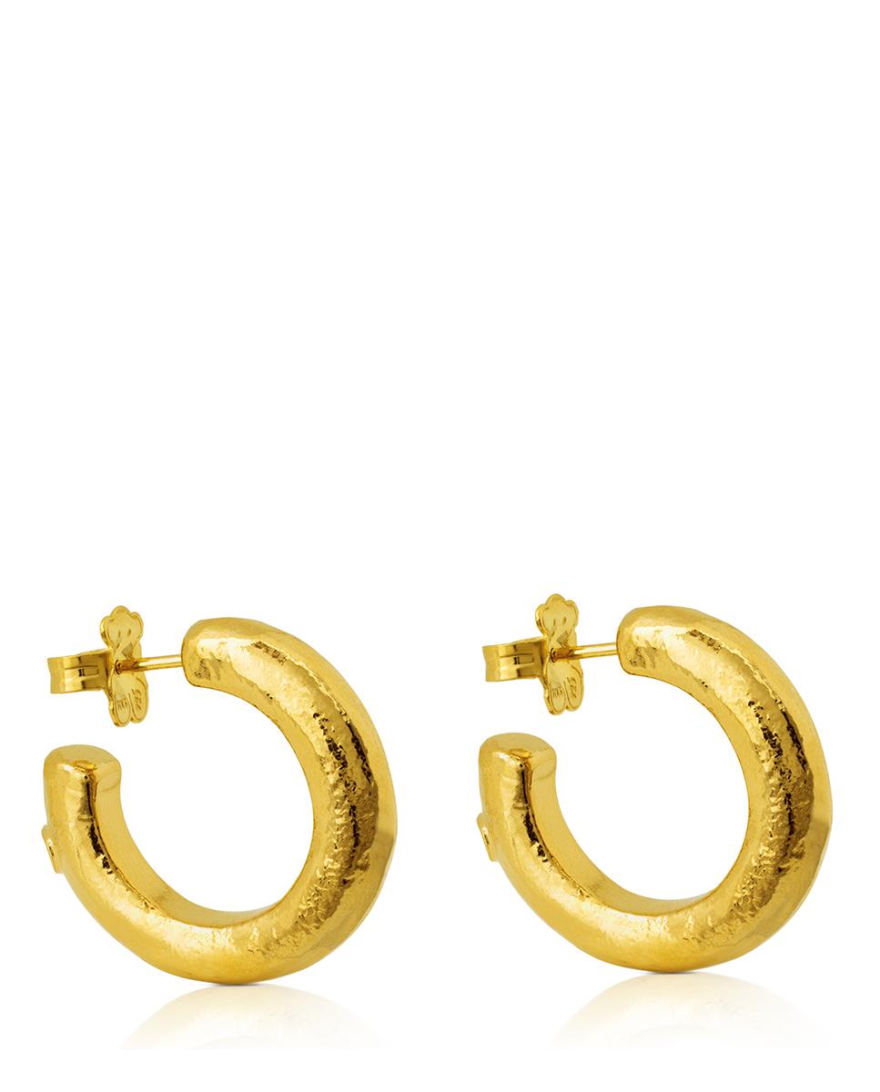 Brincos de Aro Duna Tube Banhados em Ouro de 18 Kt Sobre Prata Dourado-2