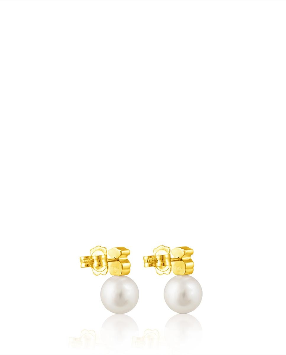 Brincos Sweet Dolls em Ouro Amarelo e Pérolas Branco-2