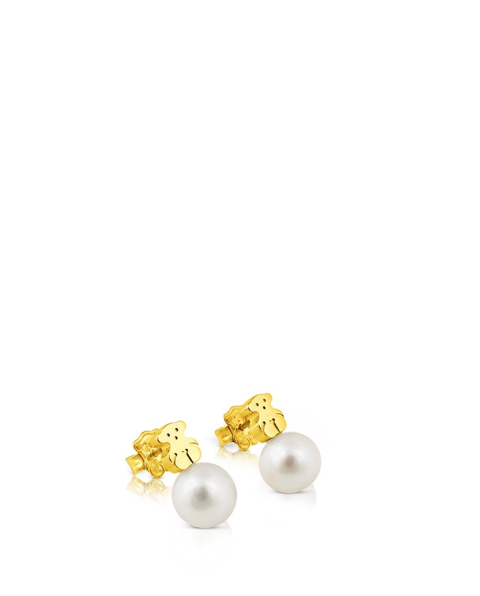 Brincos Sweet Dolls em Ouro Amarelo e Pérolas Branco-3