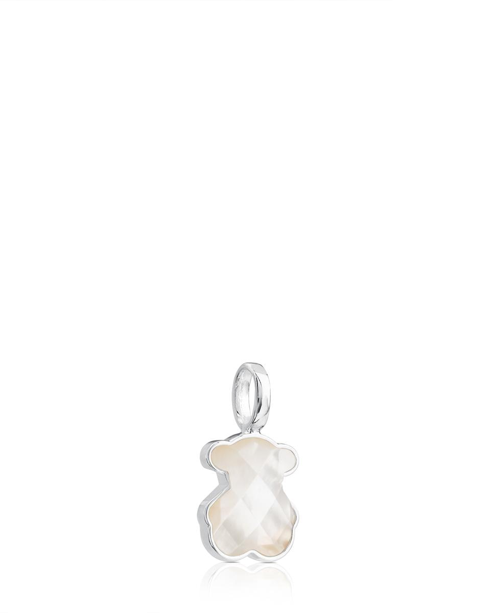 Pendentes em Prateado e Madrepérola Facetada Branco-2