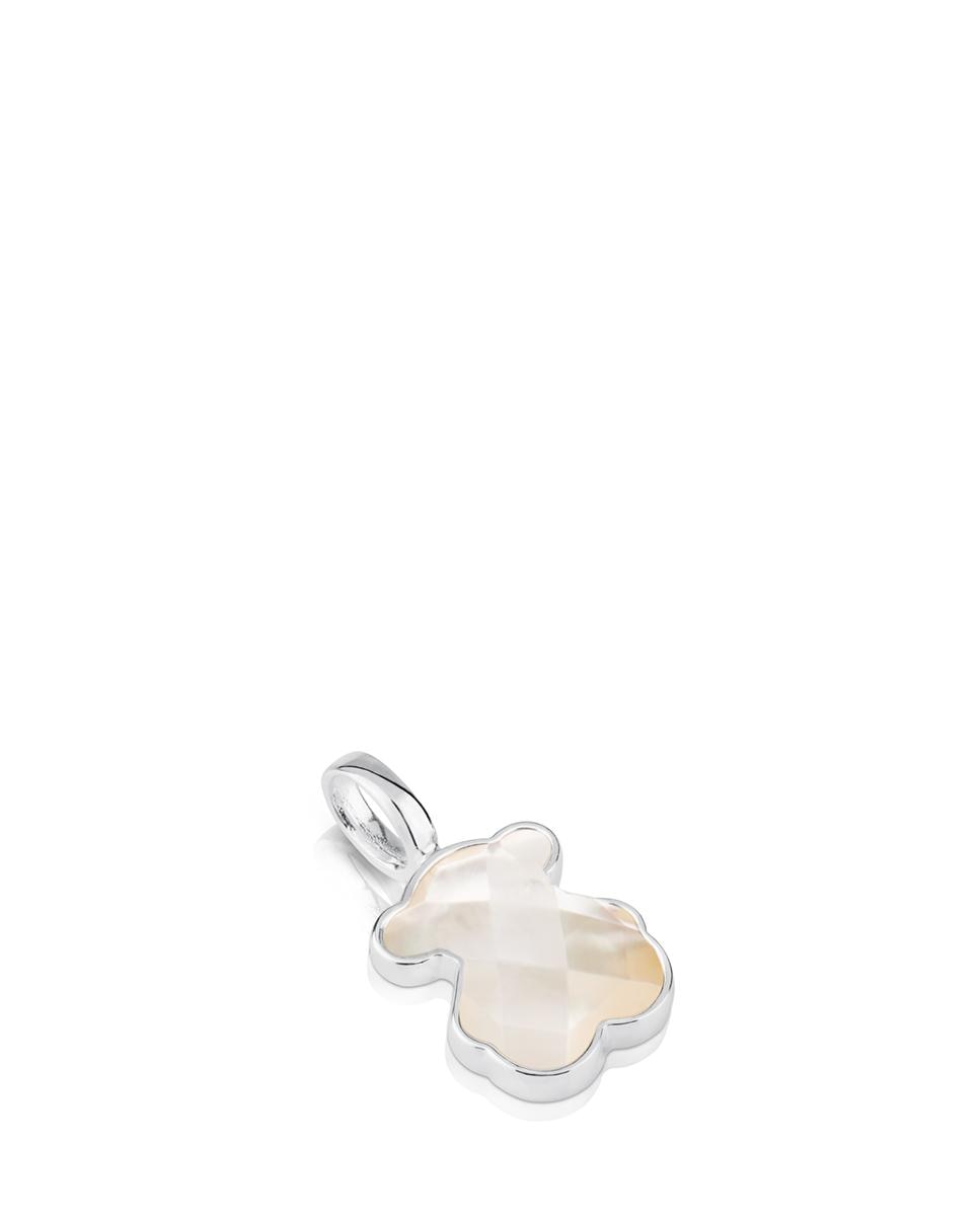 Pendentes em Prateado e Madrepérola Facetada Branco-4