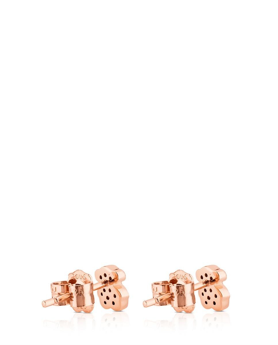 Brincos Motif em Prata Rosa e Espinélios Preto-3