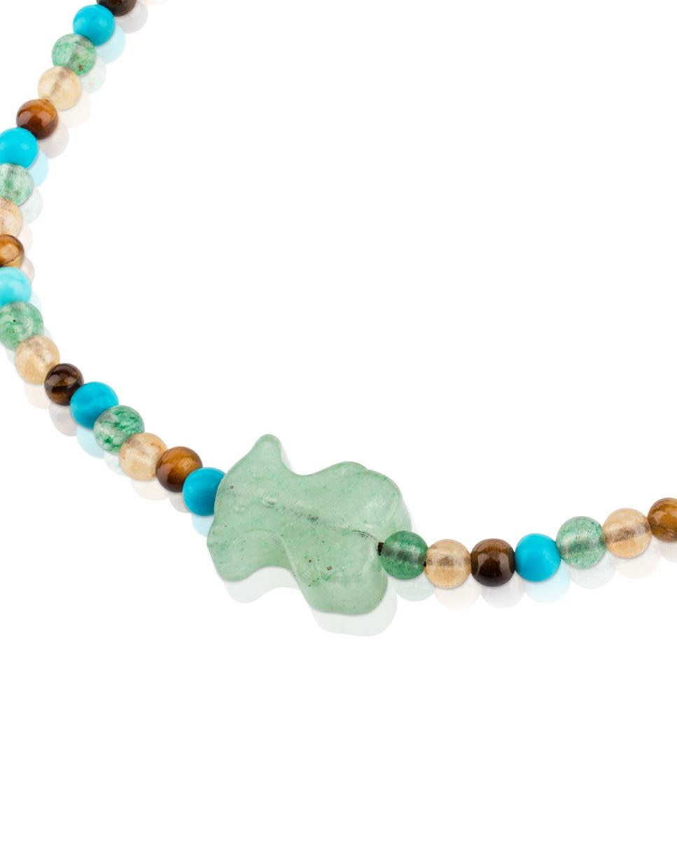 Pulseira de Corrente Tibet com Bolas de Gemas Multicolor-2