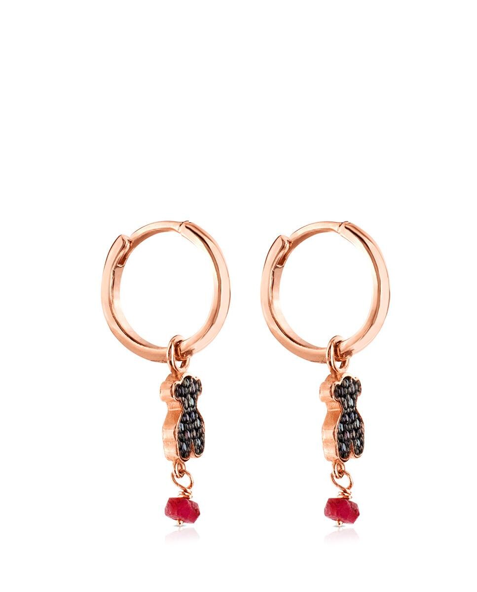Crioulas Motif em Prata Vermeil Rosa, Espinélio e Rubi Multicolor-2
