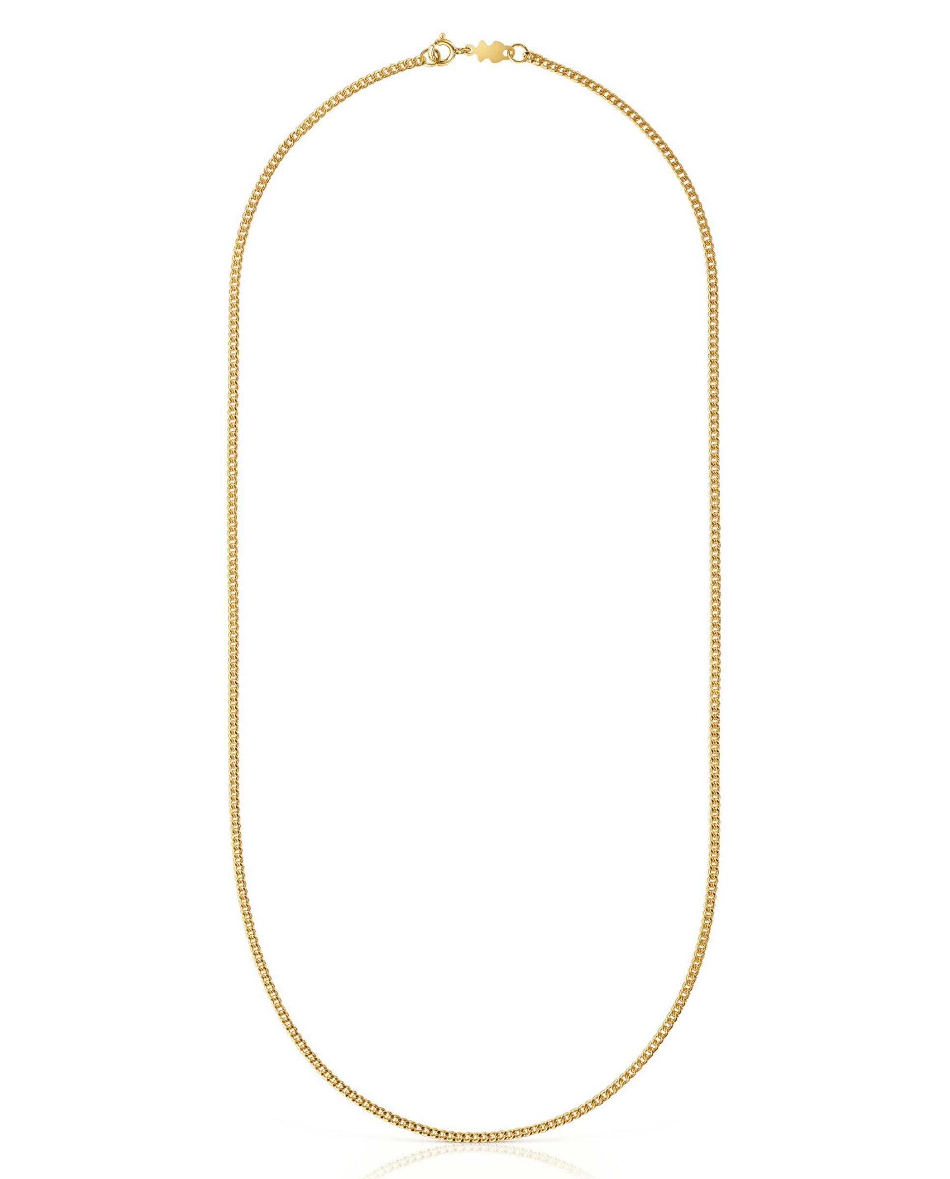 Corrente Banhada a Ouro de 18 Kt Sobre Prata Chain Média Dourado-1