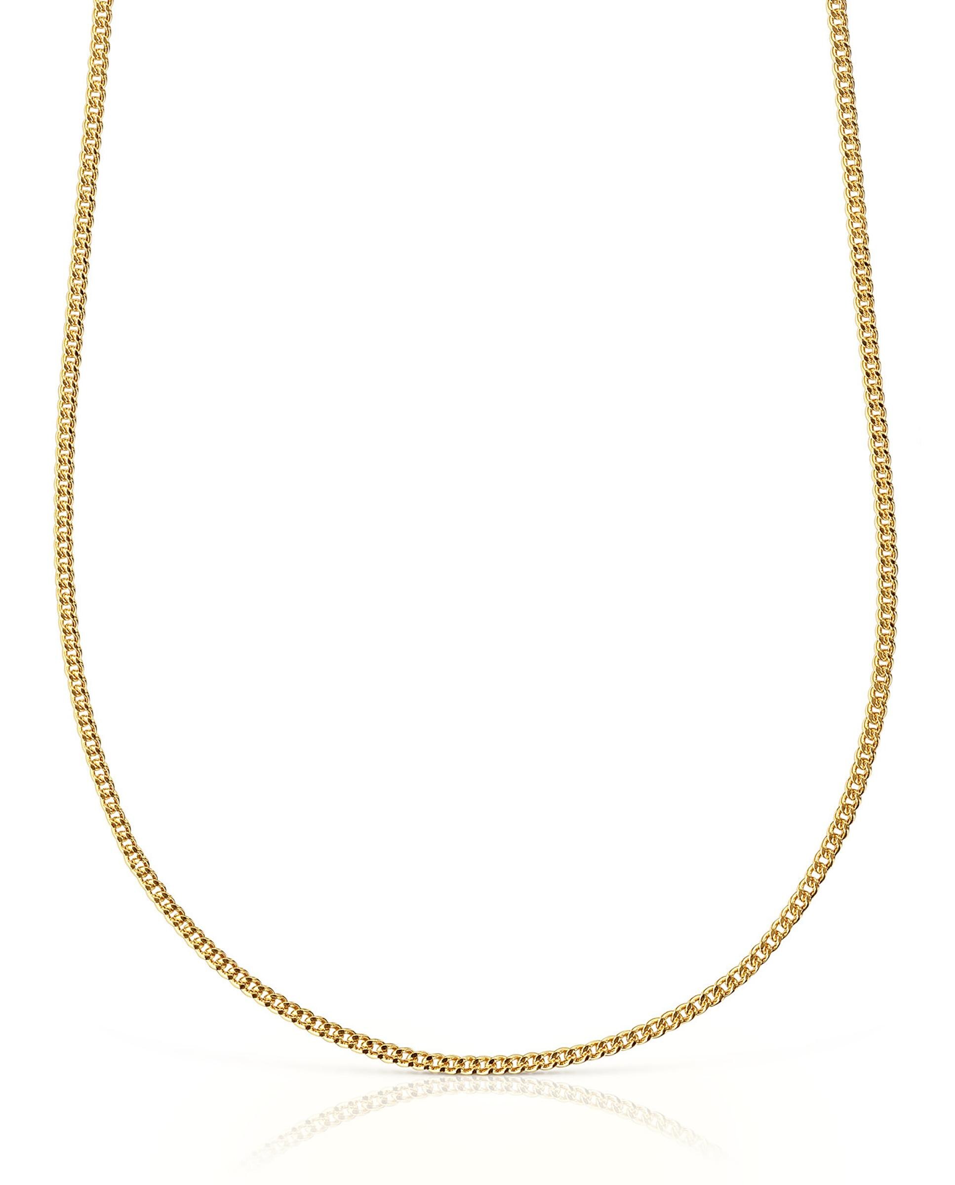 Corrente Banhada a Ouro de 18 Kt Sobre Prata Chain Média Dourado-2