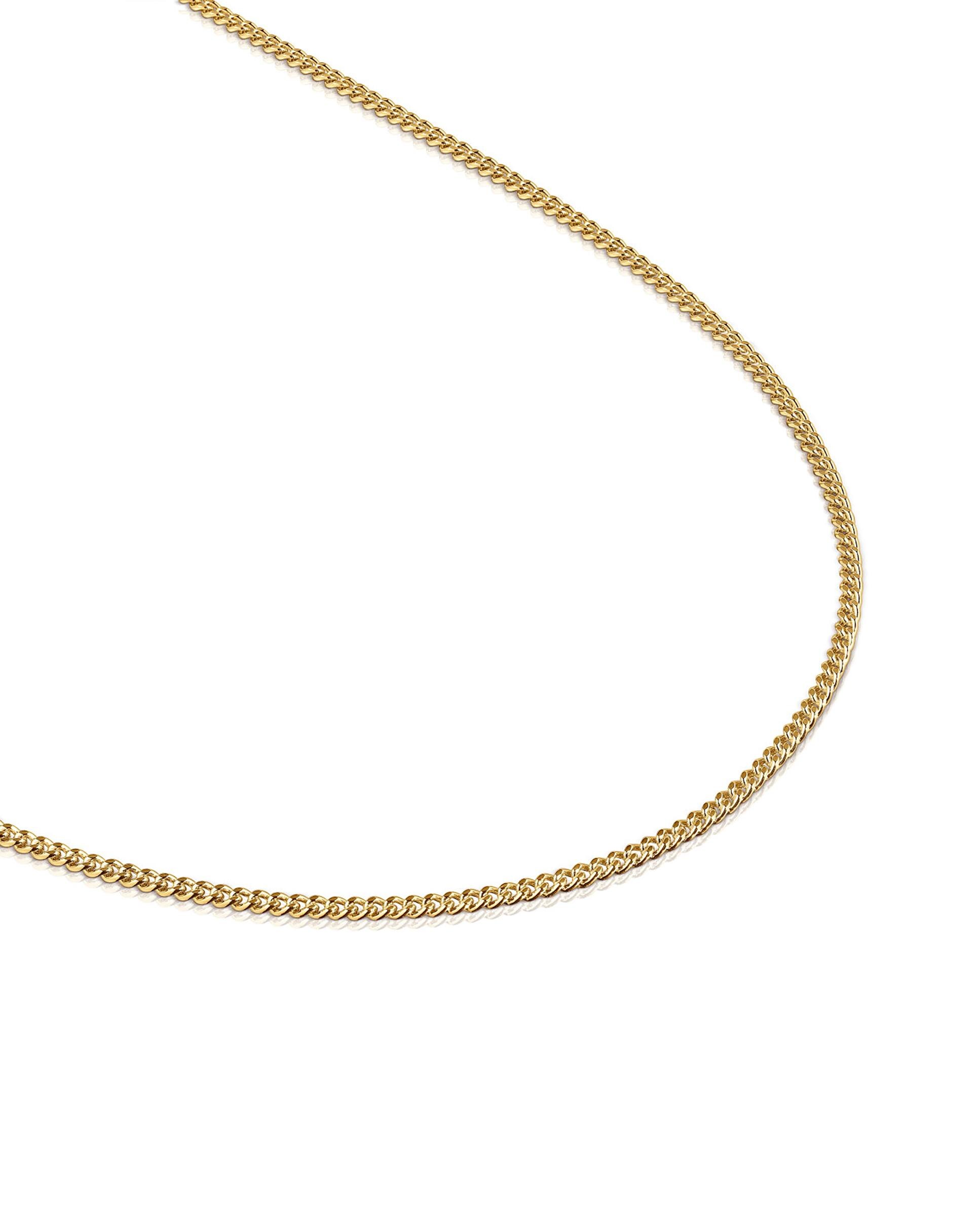 Corrente Banhada a Ouro de 18 Kt Sobre Prata Chain Média Dourado-3