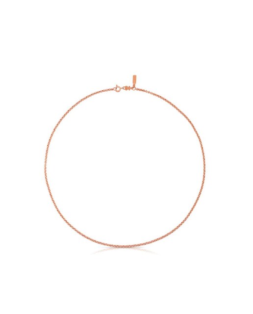 Gargantilha Hand em Prata Vermeil Rosa