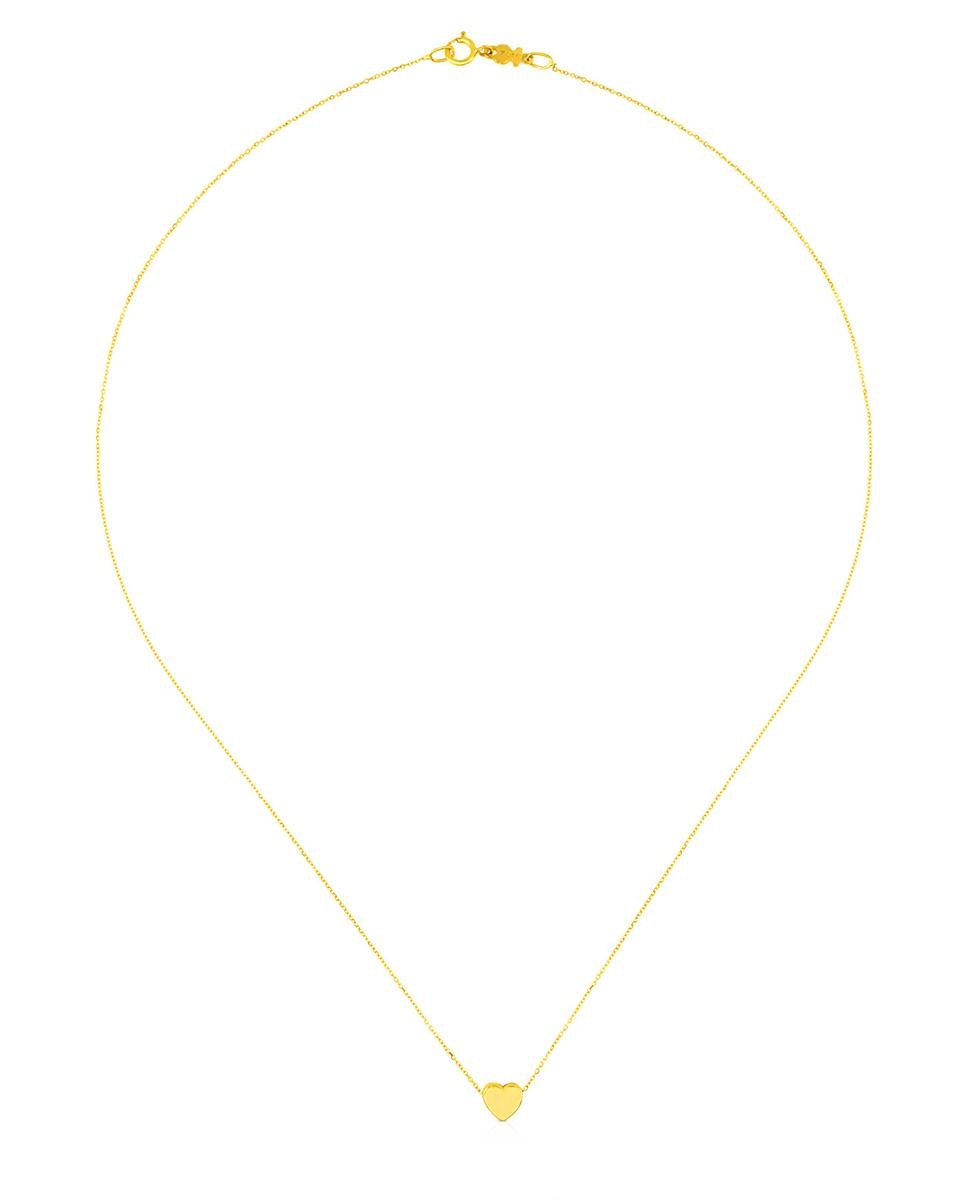 Colar Sweet Dolls Xxs de Ouro Amarelo com Coração Dourado-3