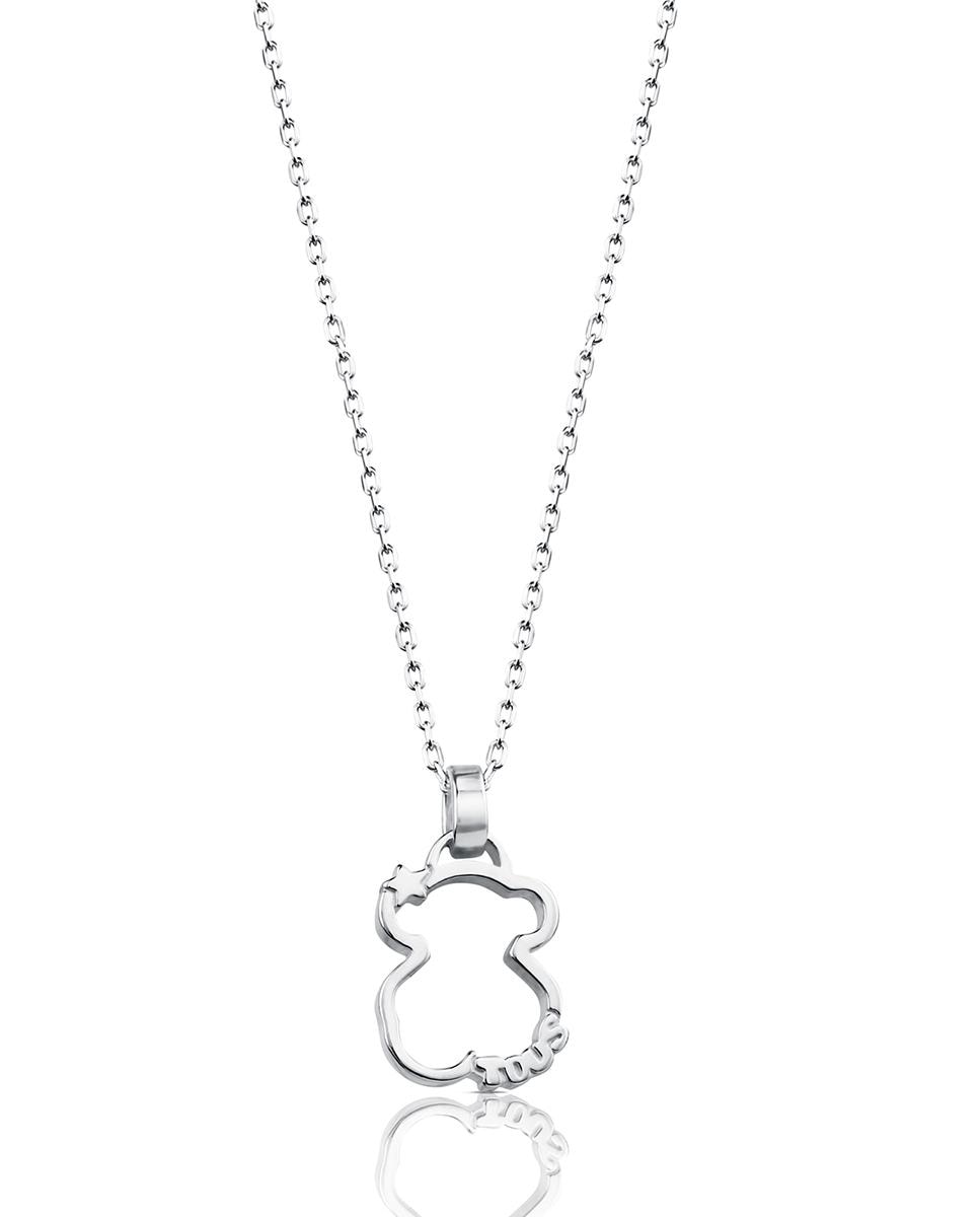Colar Silueta em Prata com Silhueta de Urso Prata-1