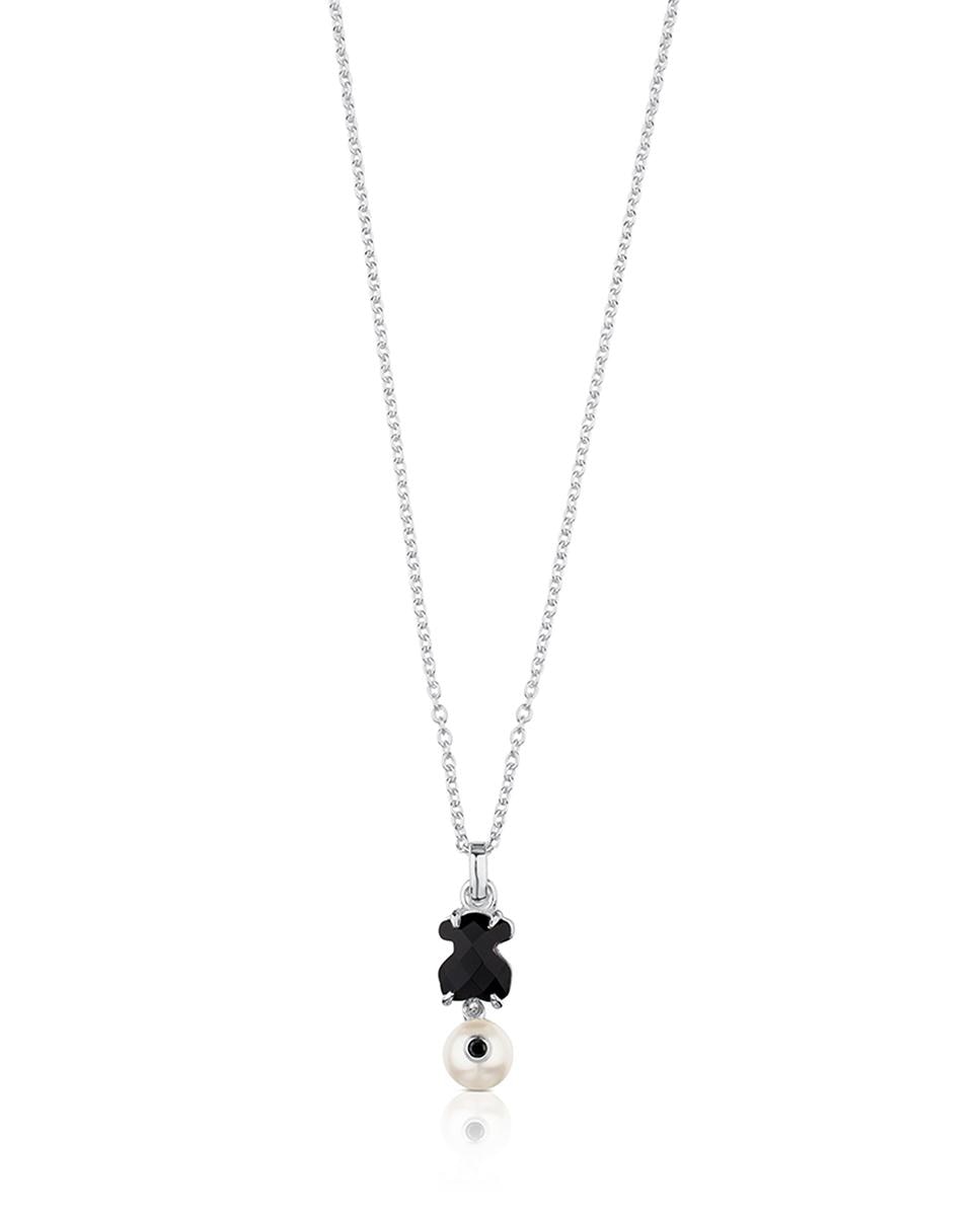 Colar Erma de Prata com Ónix e Pérola com Espinela Multicolor-1