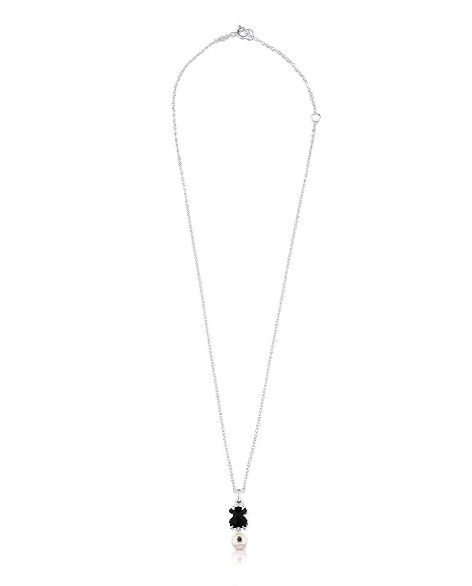 Colar Erma de Prata com Ónix e Pérola com Espinela Multicolor-2