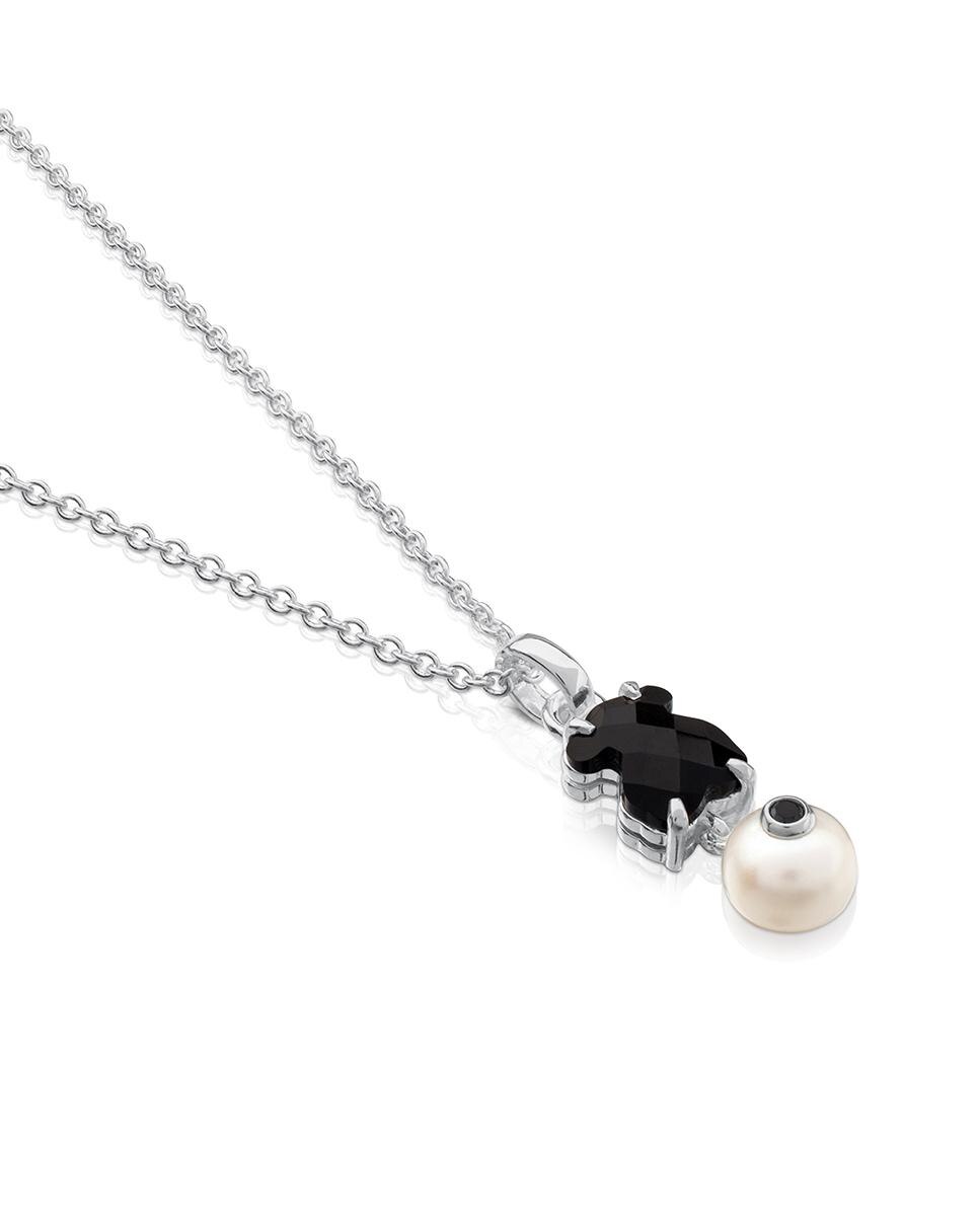 Colar Erma de Prata com Ónix e Pérola com Espinela Multicolor-3