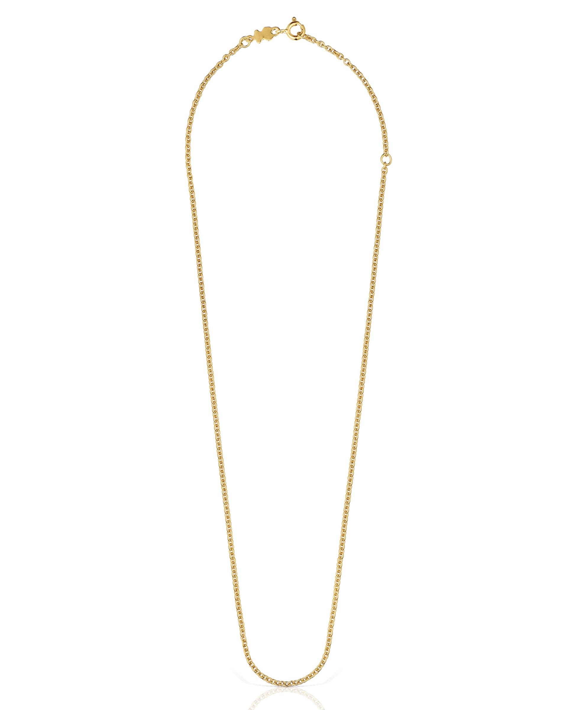 Colar Chain Banhado a Ouro de 18 Kt Sobre Prata Dourado-1