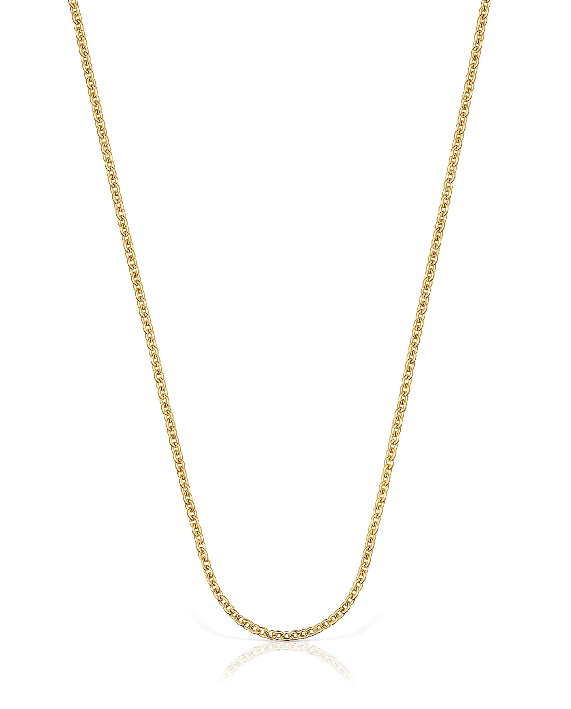 Colar Chain Banhado a Ouro de 18 Kt Sobre Prata Dourado-2