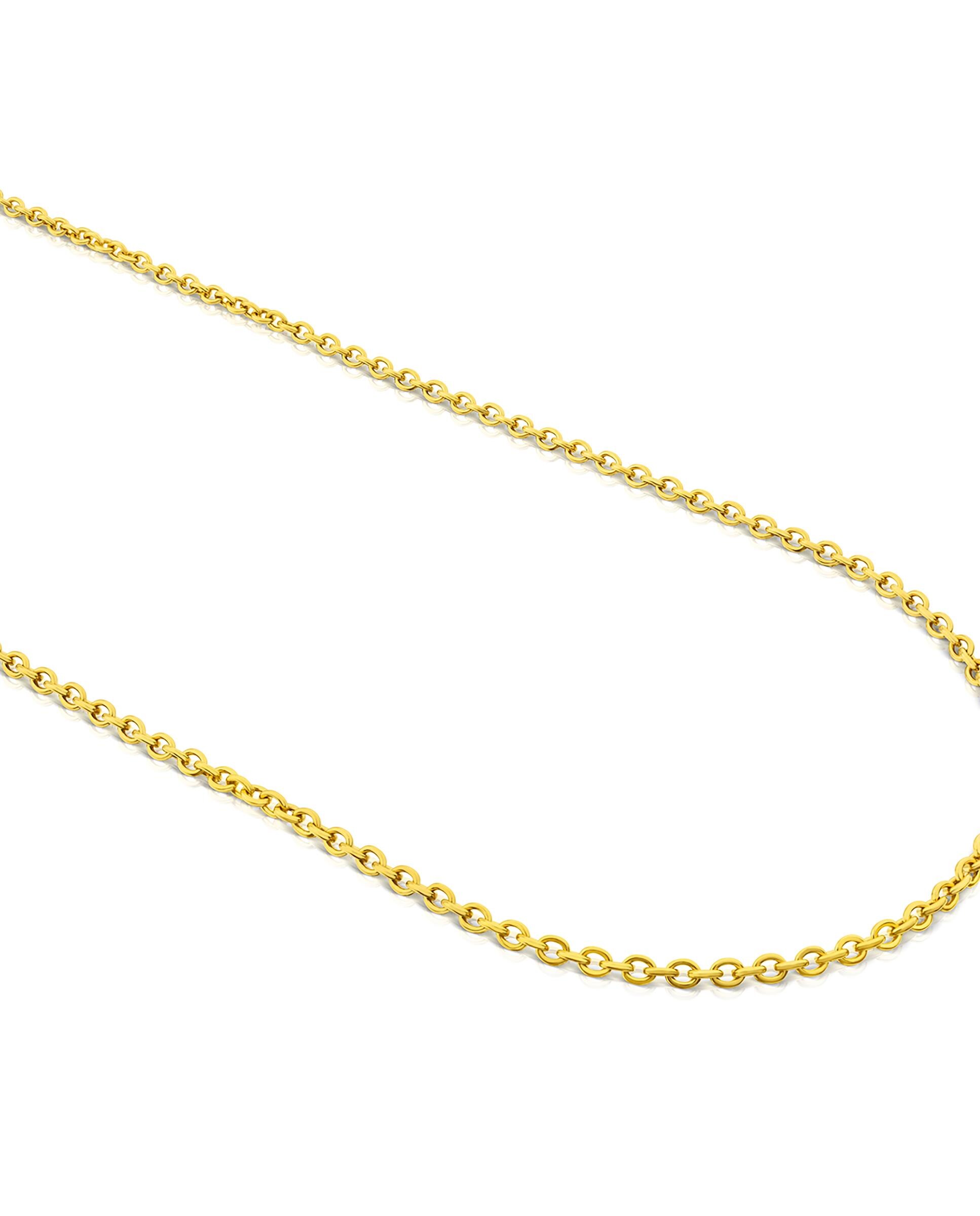 Colar Chain Banhado a Ouro de 18 Kt Sobre Prata Dourado-3