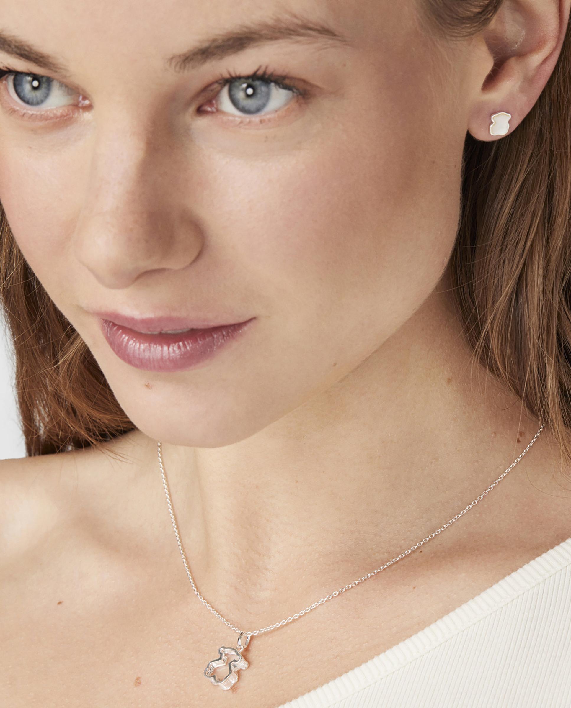 Colar Galaxy de Prata Prateado-4