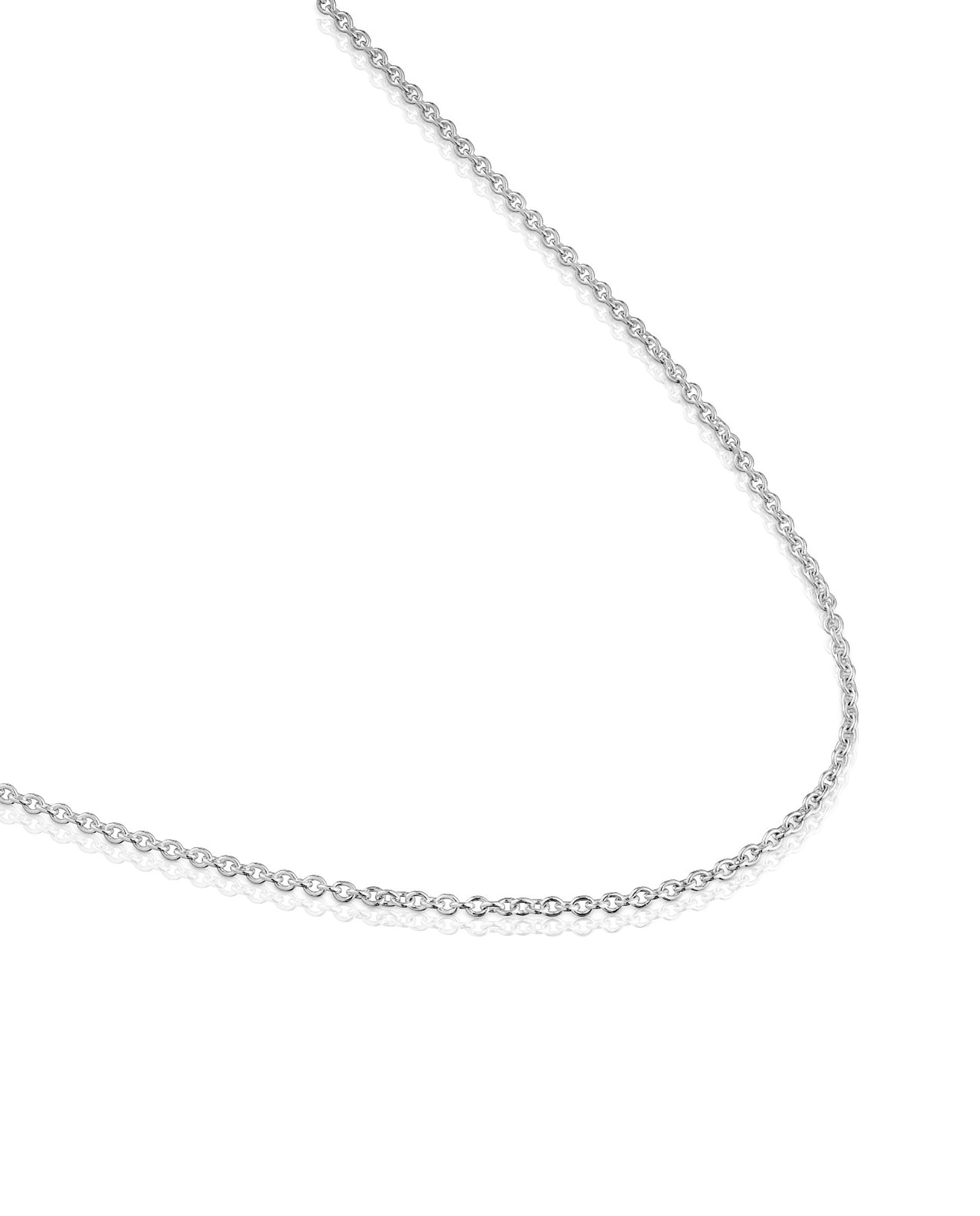 Colar Basics em Prata de Primeira Lei com Anéis Prateado-3