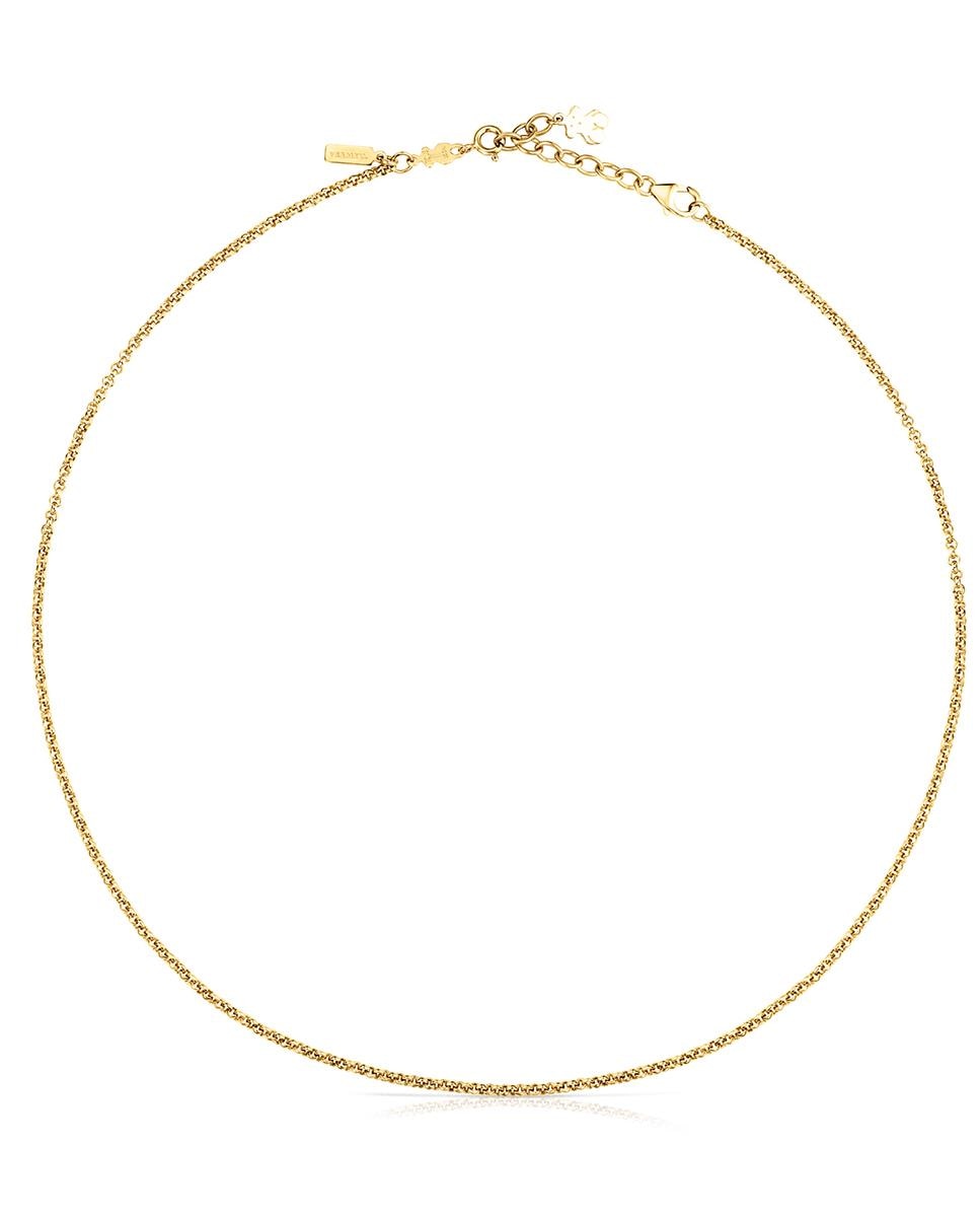 Pulseira de Corrente Basics Banhada a Ouro de 18 Kt em Prata Dourado-3