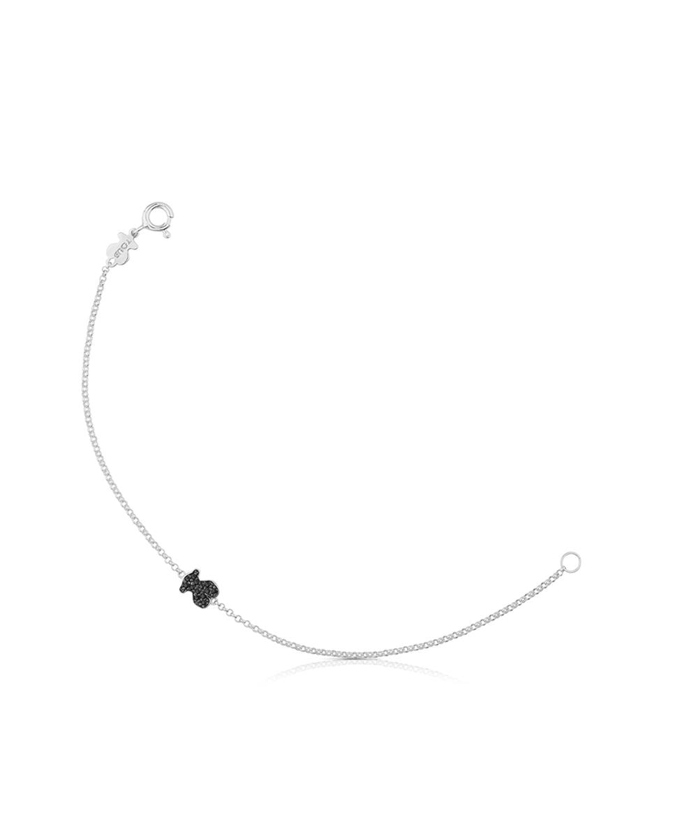 Pulseira de Corrente Motif de Prata com Espinela Prateado-1