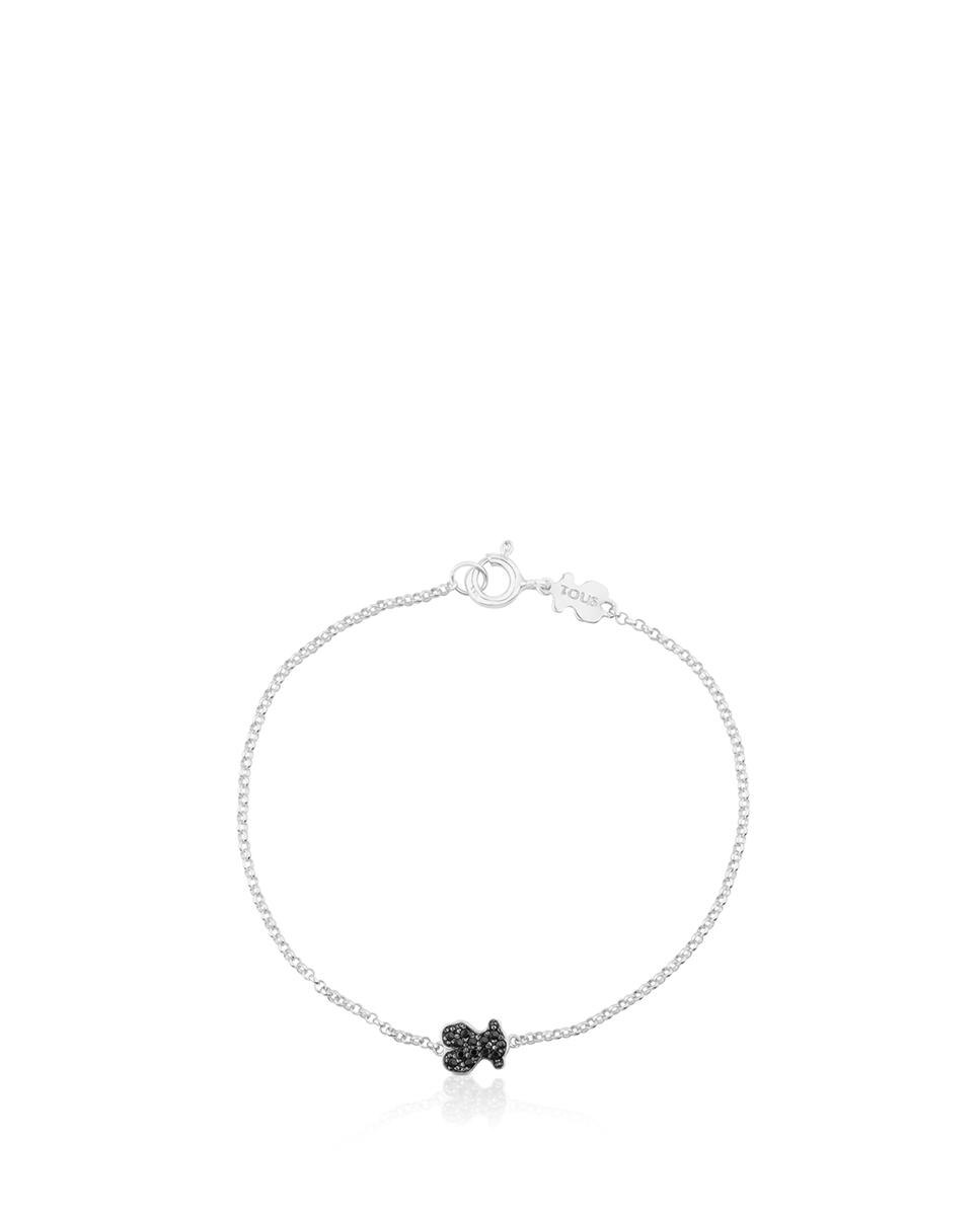 Pulseira de Corrente Motif de Prata com Espinela Prateado-2