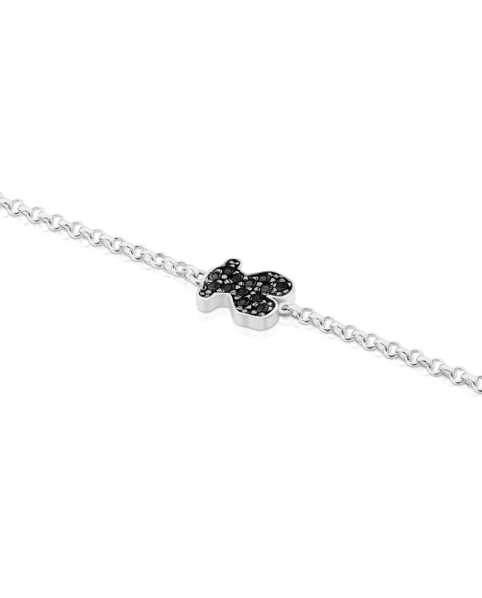 Pulseira de Corrente Motif de Prata com Espinela Prateado-3