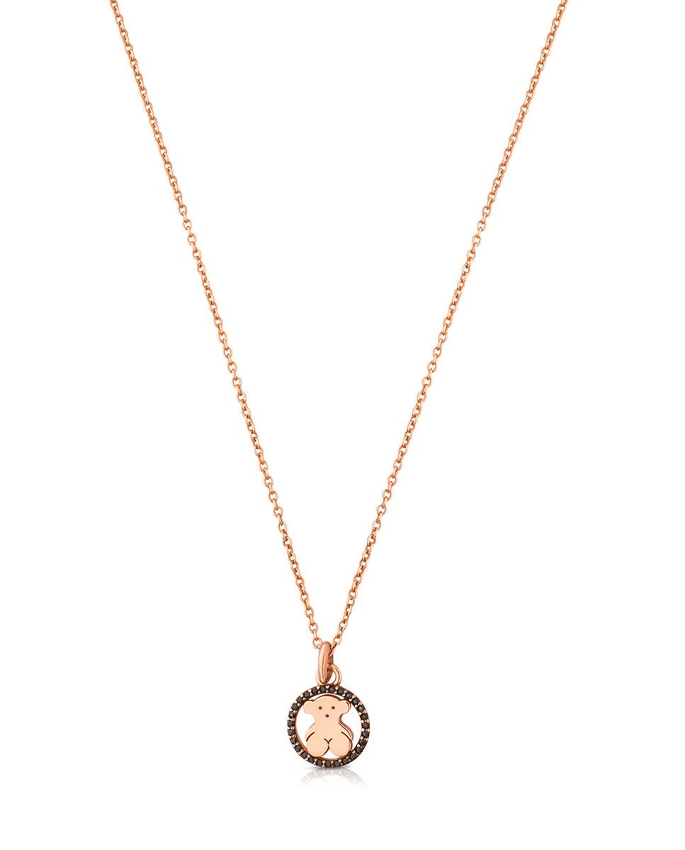 Colar Camille Banhado em Ouro de 18 Kt Sobre Prata Rosa com Espinelas Rosa-2
