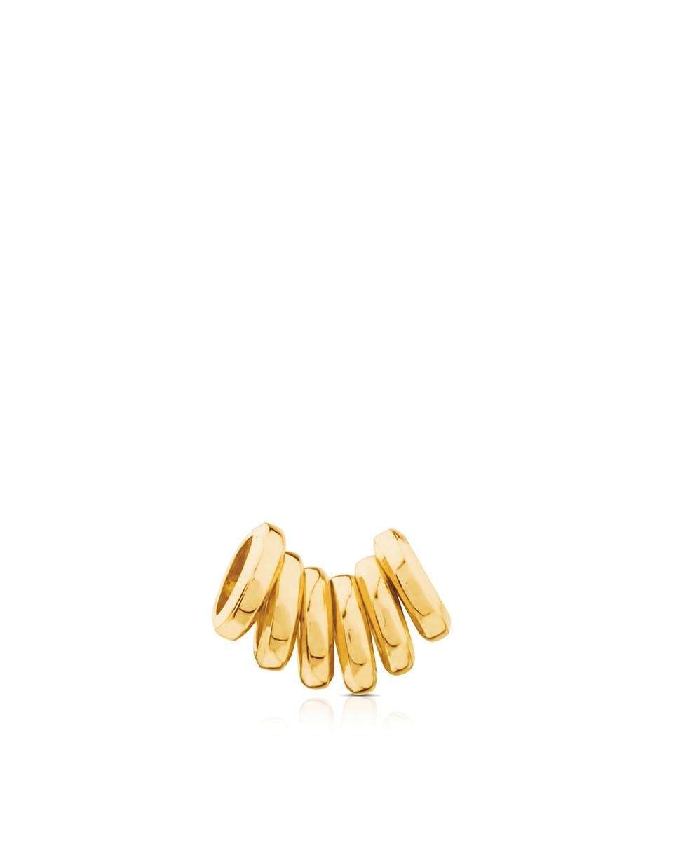 Set de 6 Anéis Hold Banhadas em Ouro de 18 Kt Sobre Prata para Pendentes Dourado-1