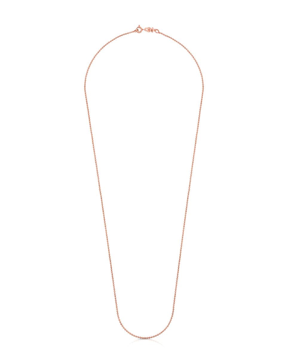 Corrente Chain em Prata Vermeil Rosa Rosa-2