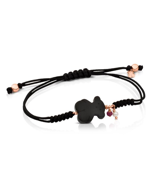 Imagem 0 de Pulseira New Tibet em Prata Vermeil com Cordão Preto