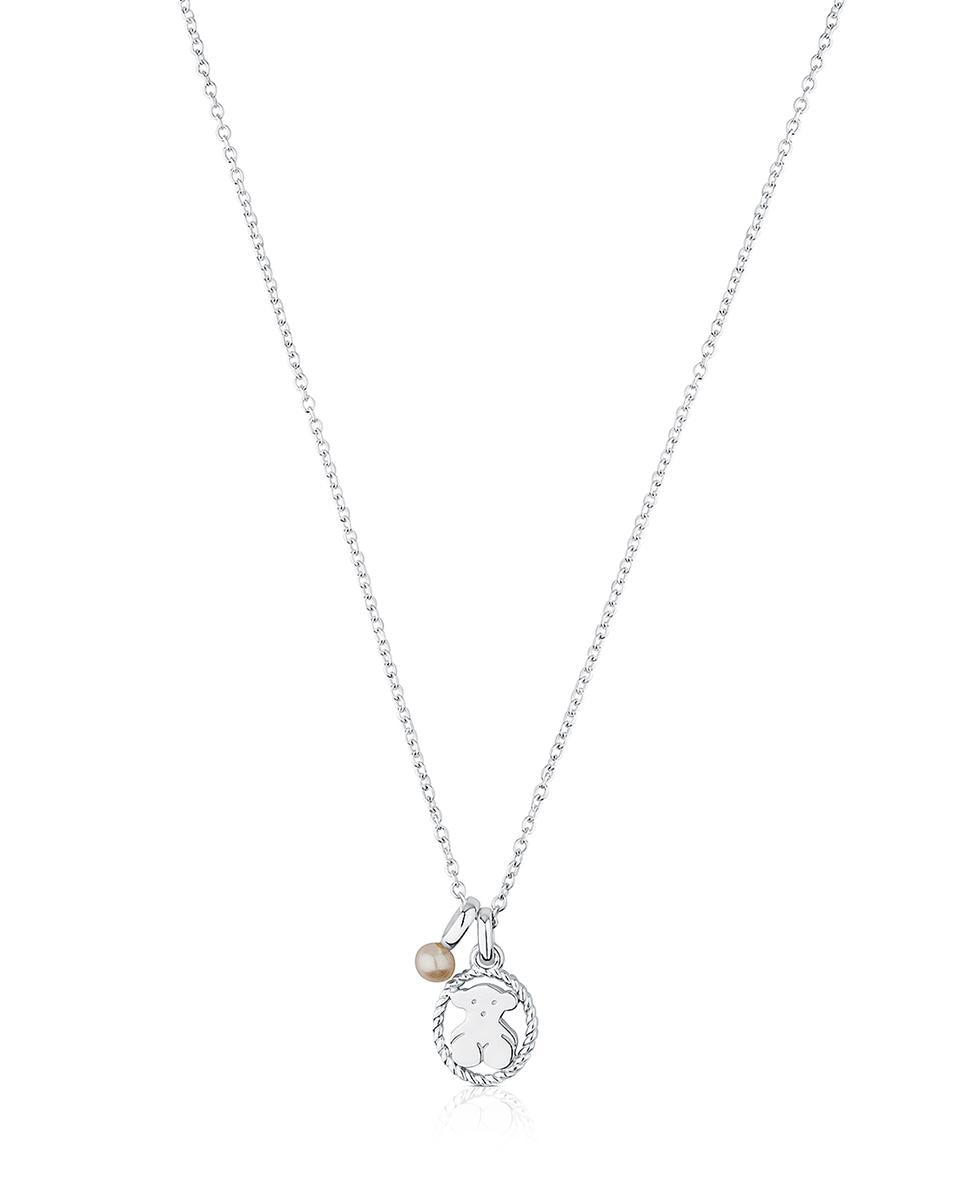Colar Camee de Prata com Pérolas Branco-1