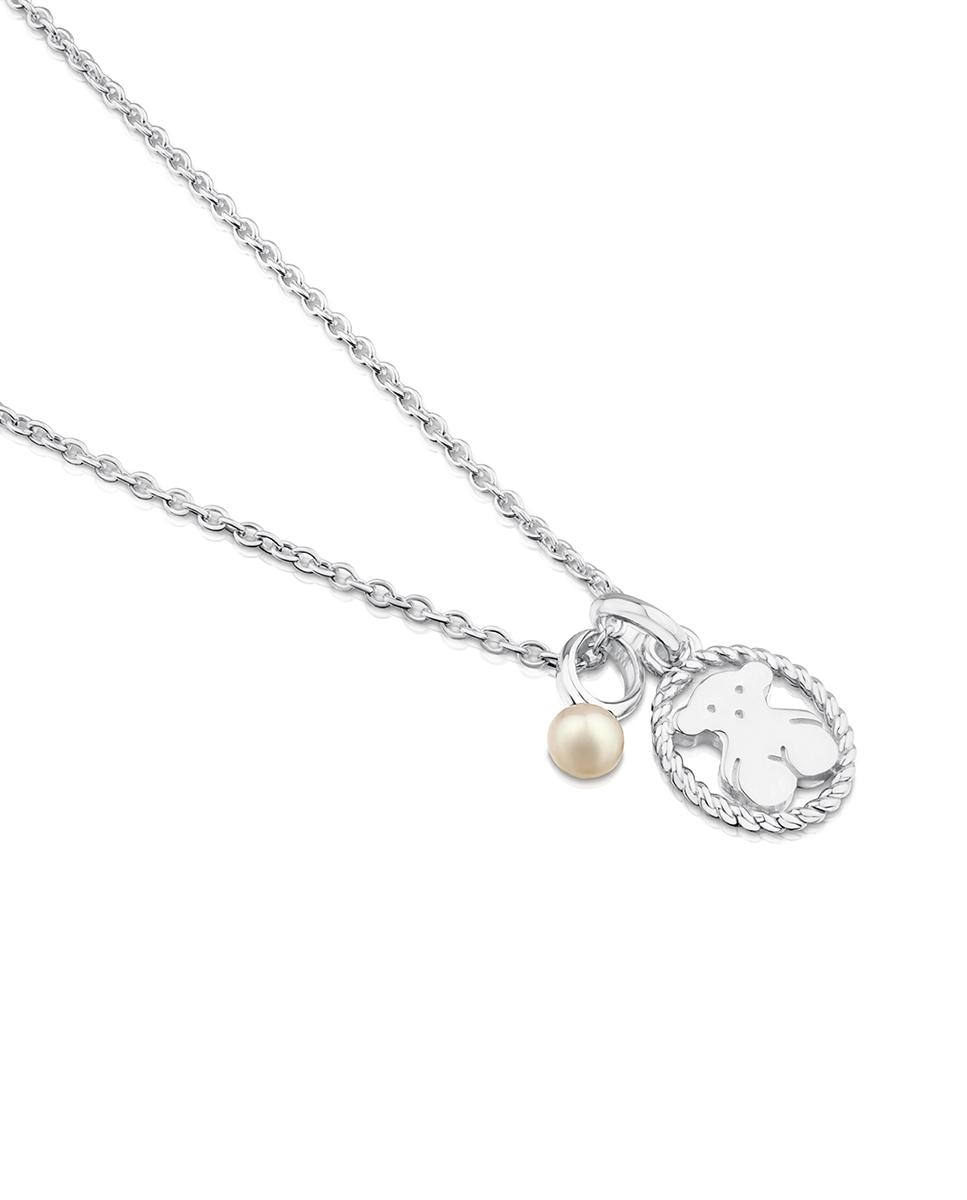 Colar Camee de Prata com Pérolas Branco-3
