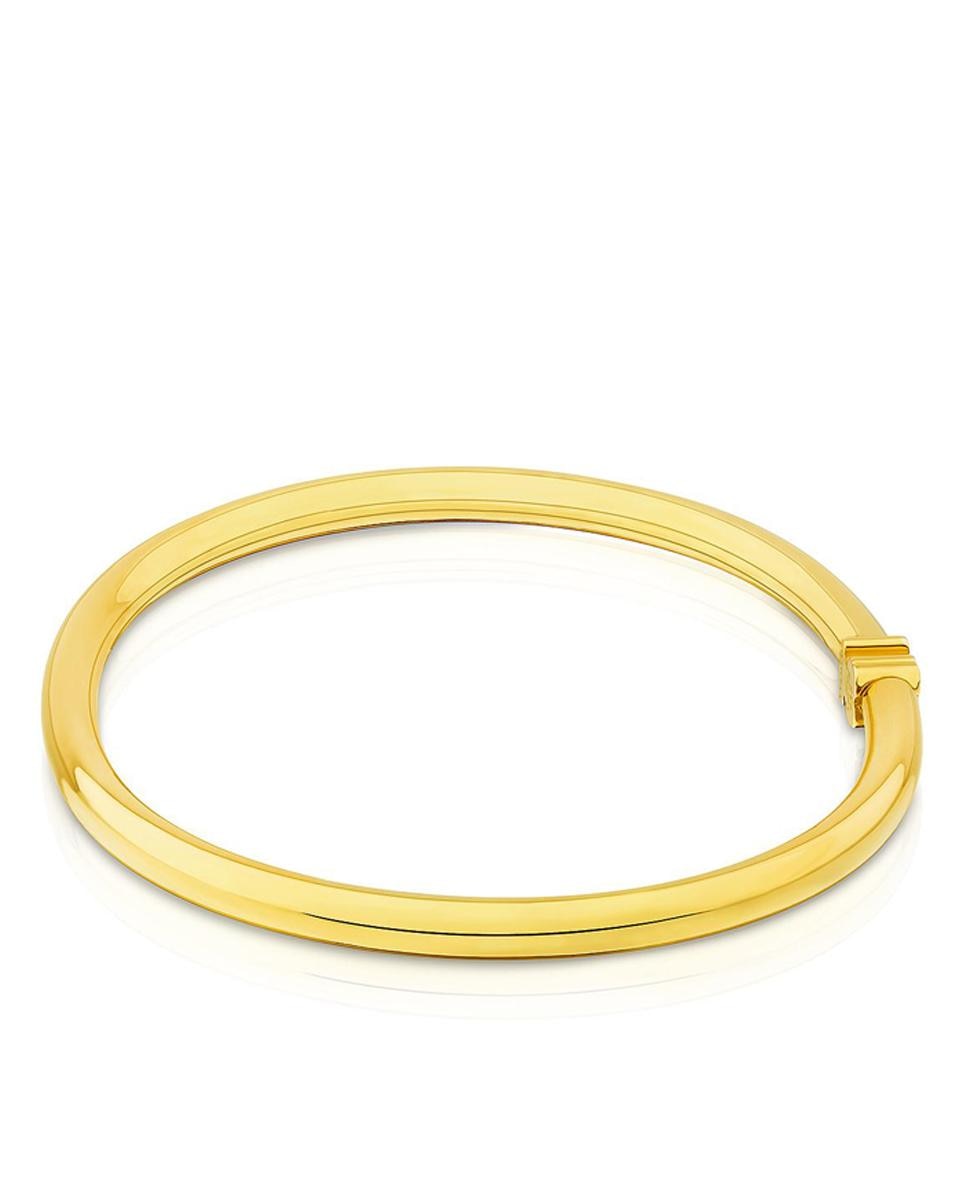 Pulseira Rígida Warm Banhada a Ouro de 18 Kt Sobre Prata Dourado-1
