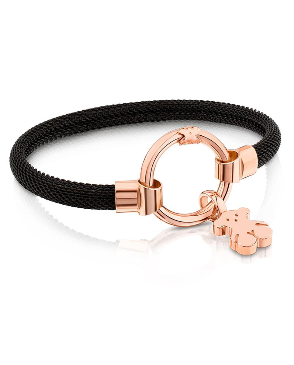 Pulseira Rígida Hold Banhada a Ouro de 18 Kt em Prata Rosa Dourado-1