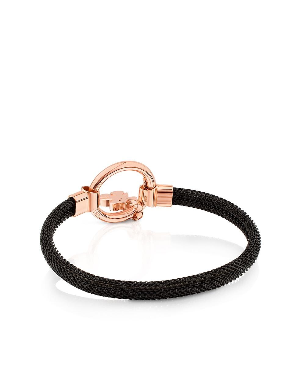 Pulseira Rígida Hold Banhada a Ouro de 18 Kt em Prata Rosa Dourado-3