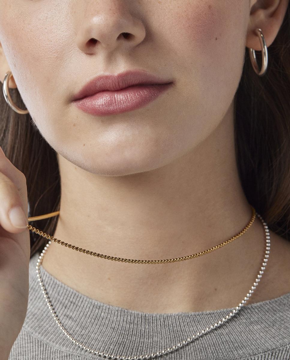 Corrente Chain Banhada a Ouro de 18 Kt Sobre Prata Ouro-5