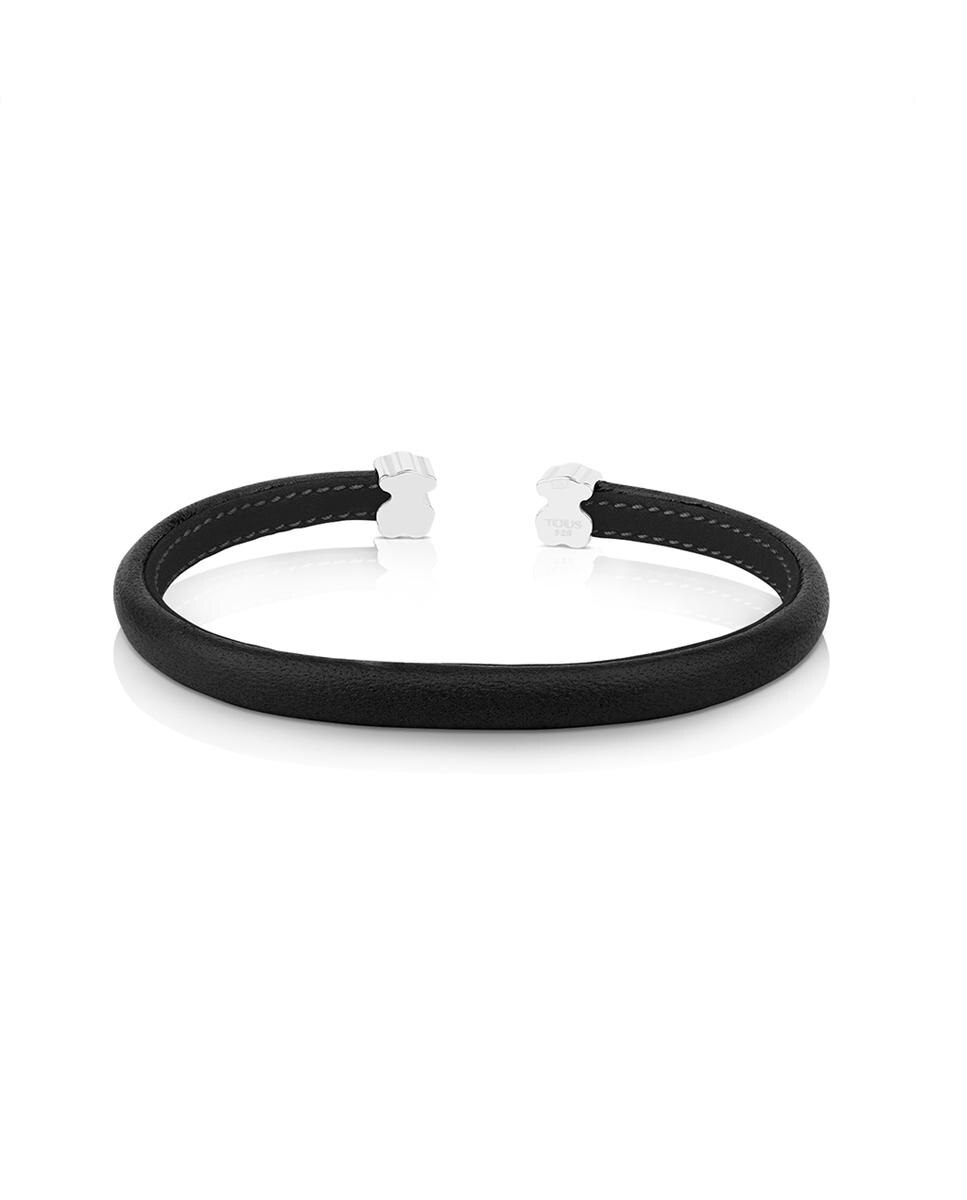 Pulseira Sweet Dolls em Prata de Primeira Lei e Cuero em Preto Preto-3