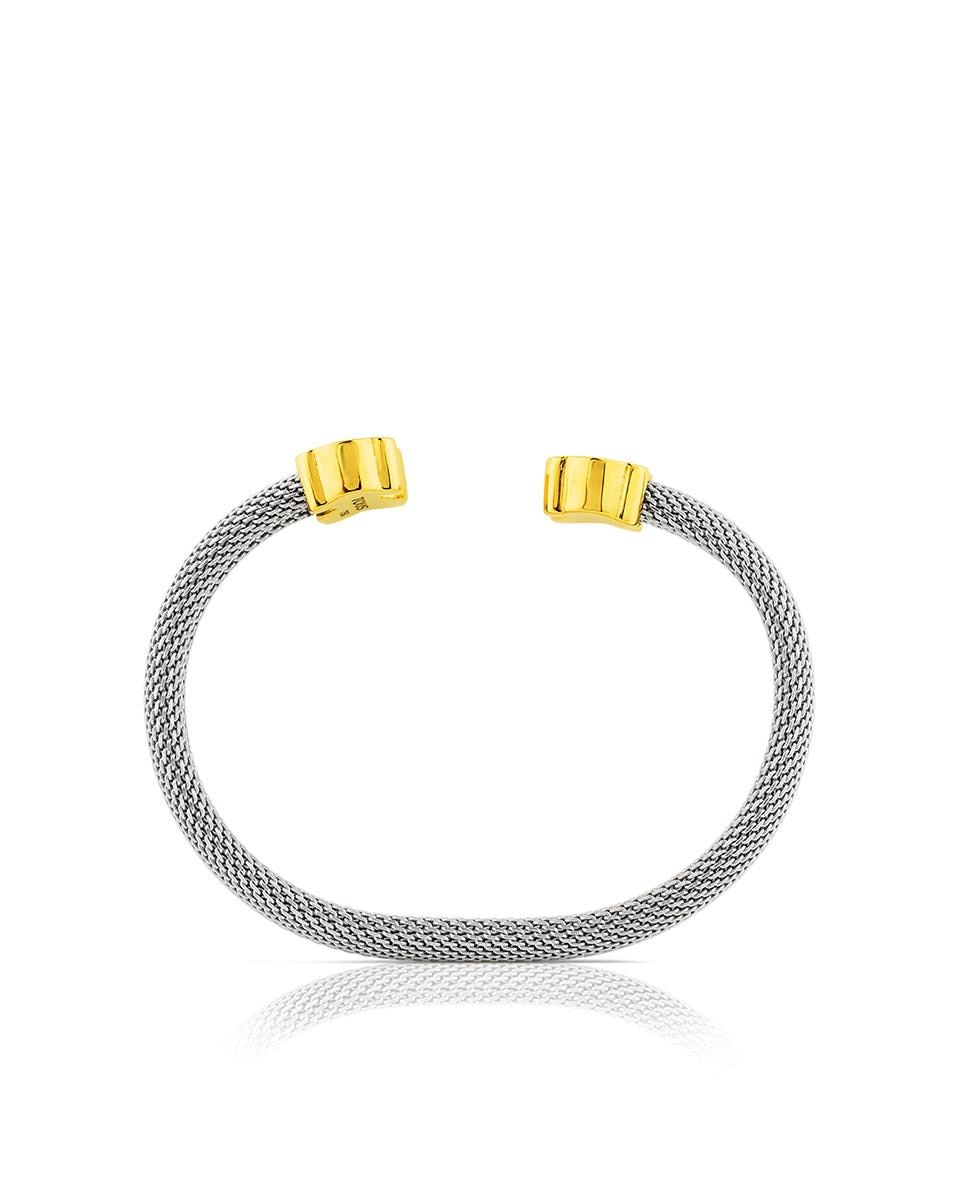 Pulseira Rígida Sweet Dolls de Ouro Amarelo e Aço Dourado-3