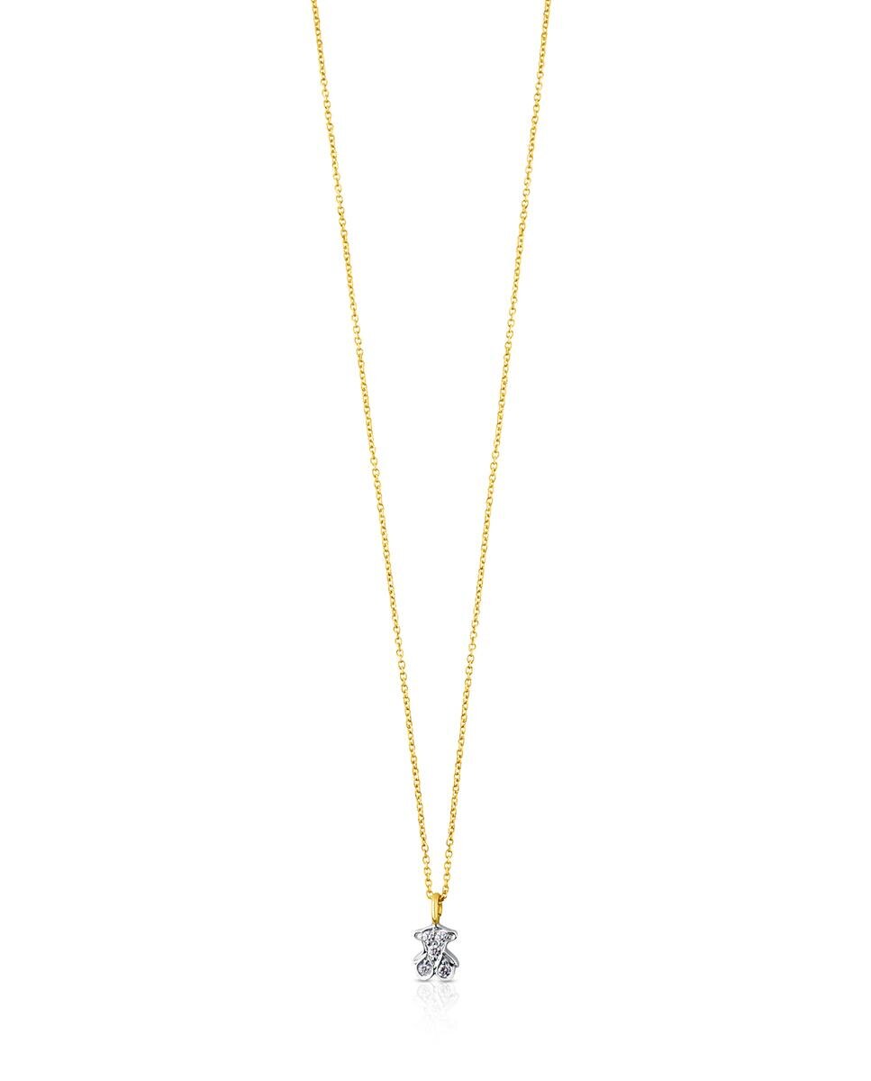 Colar Puppies de Ouro Branco e Diamantes Ouro-2