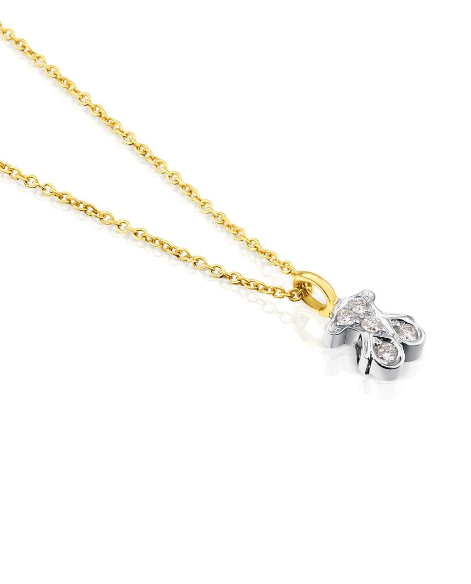 Colar Puppies de Ouro Branco e Diamantes Ouro-3