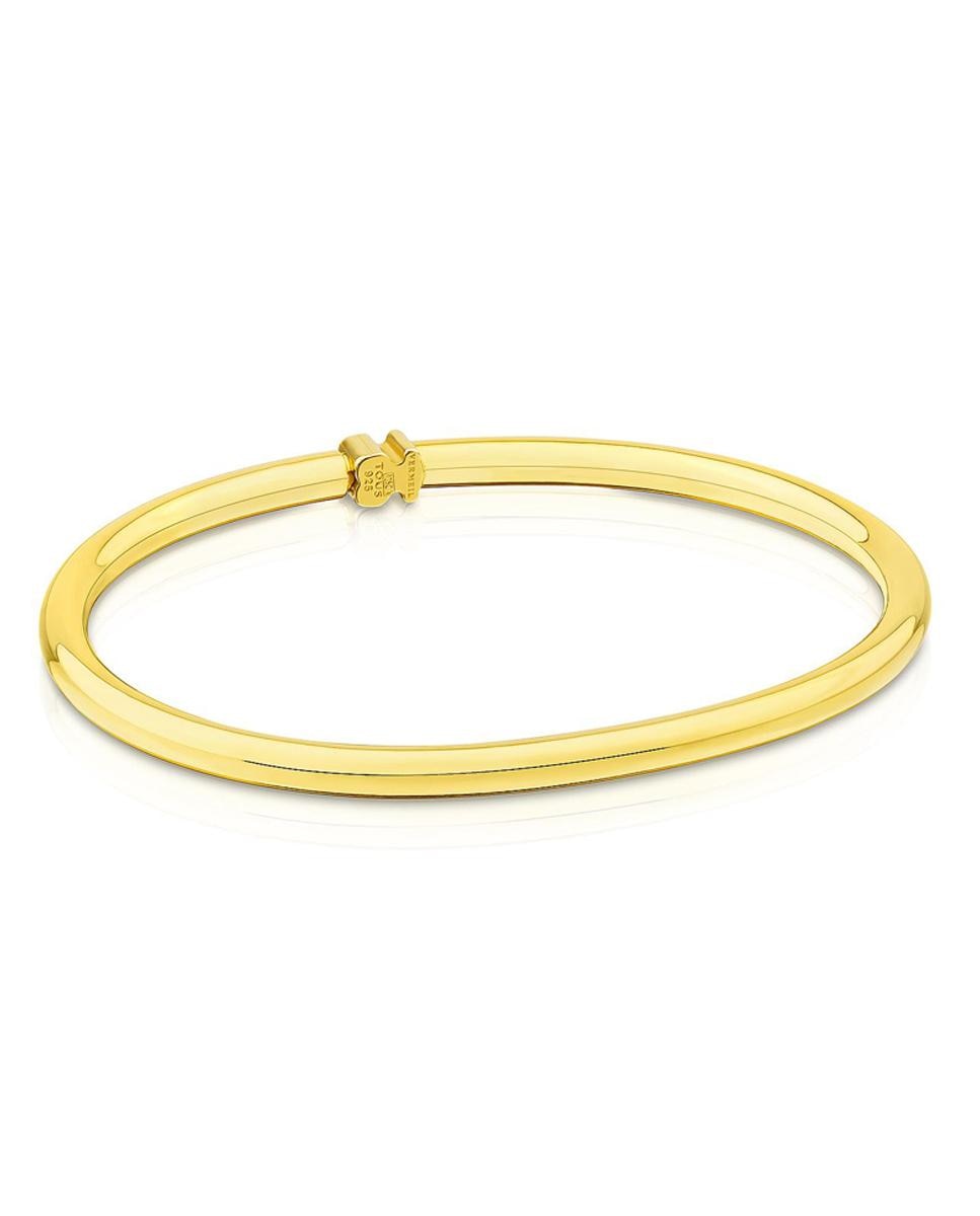 Pulseira Rígida Warm Banhada a Ouro de 18 Kt Sobre Prata Dourado-2