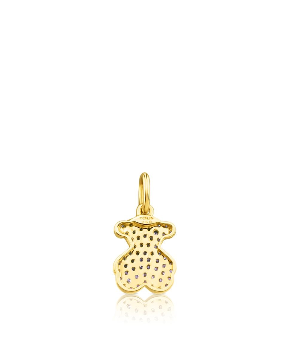 Pendentes Gem Power Urso de Ouro Amarelo com Diamantes Branco-3