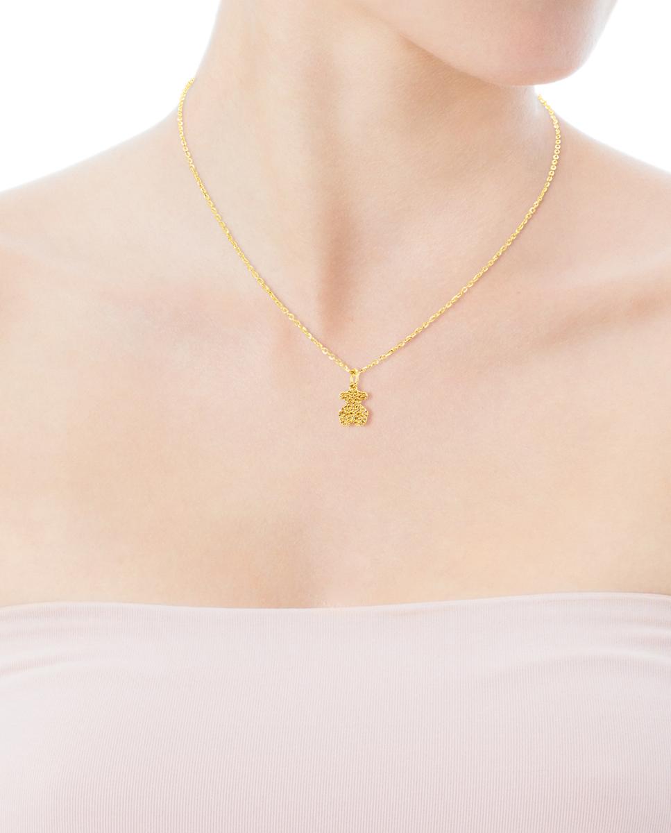 Pendentes Gem Power Urso de Ouro Amarelo com Diamantes Branco-4