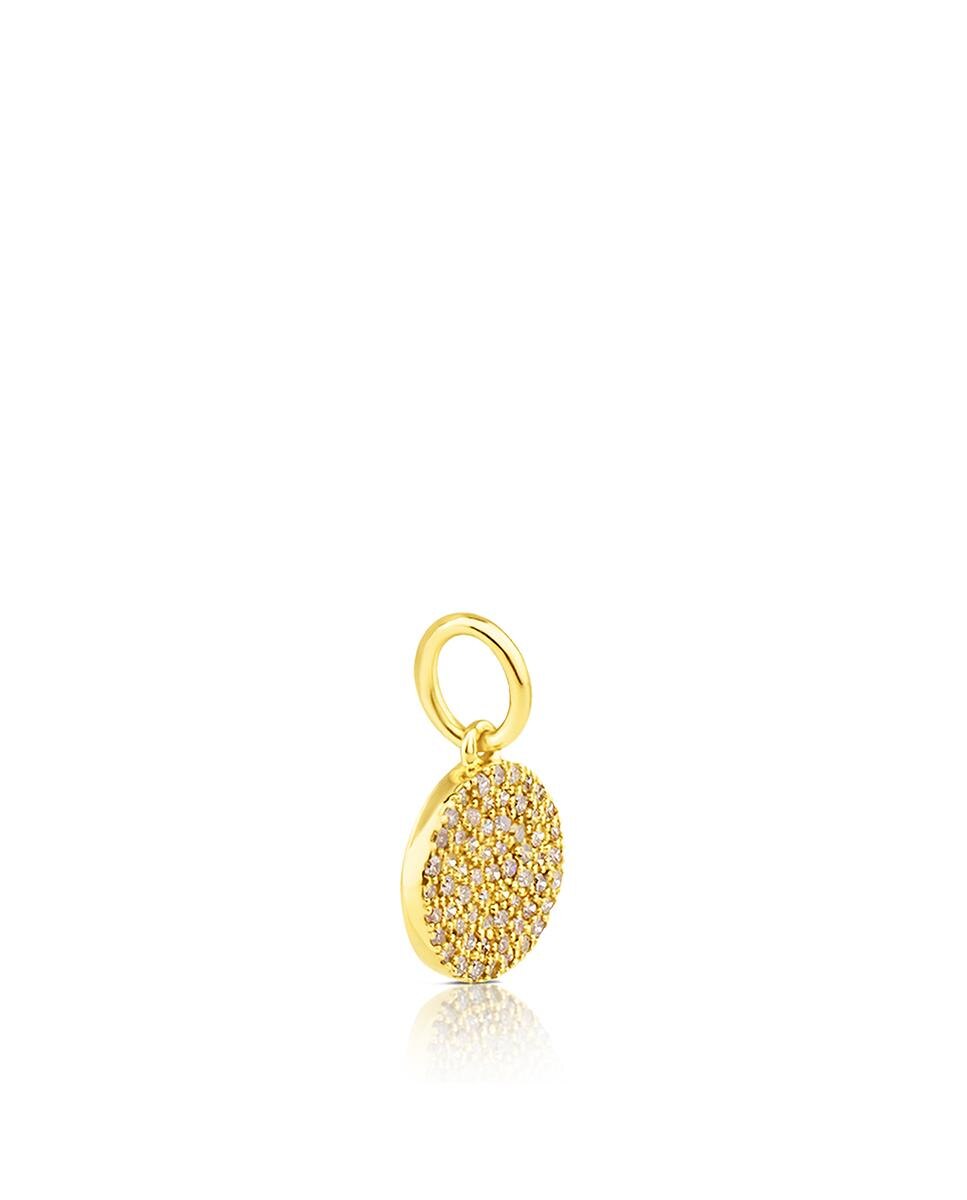 Pingente Gem Power Medalha em Ouro Amarelo com Diamantes Ouro-2